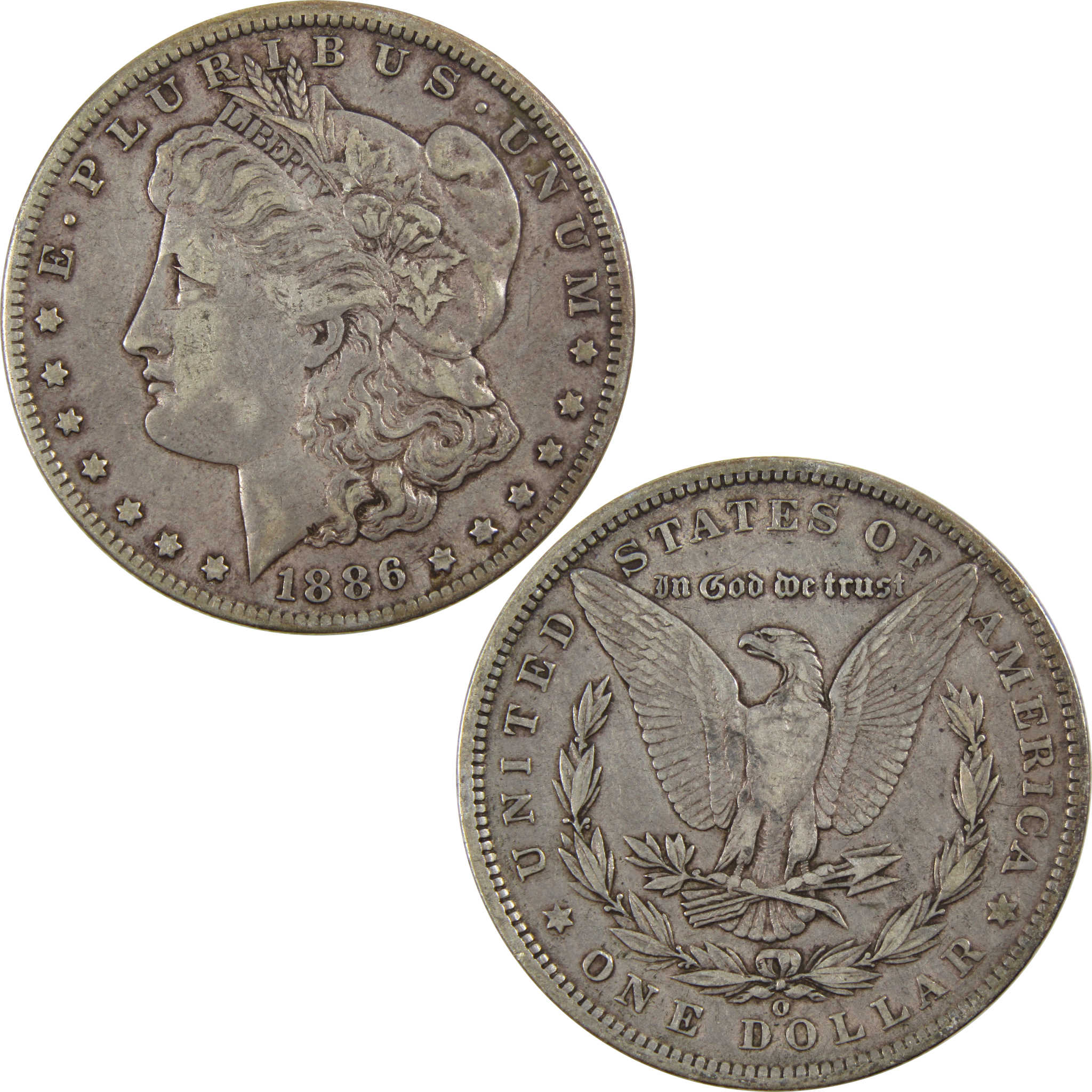 1886 O Morgan Dollar XF EF Extremely Fine 90% Silver $1 Coin SKU:I3966 - Morgan coin - Morgan silver dollar - Morgan silver dollar for sale - Profile Coins & Collectibles