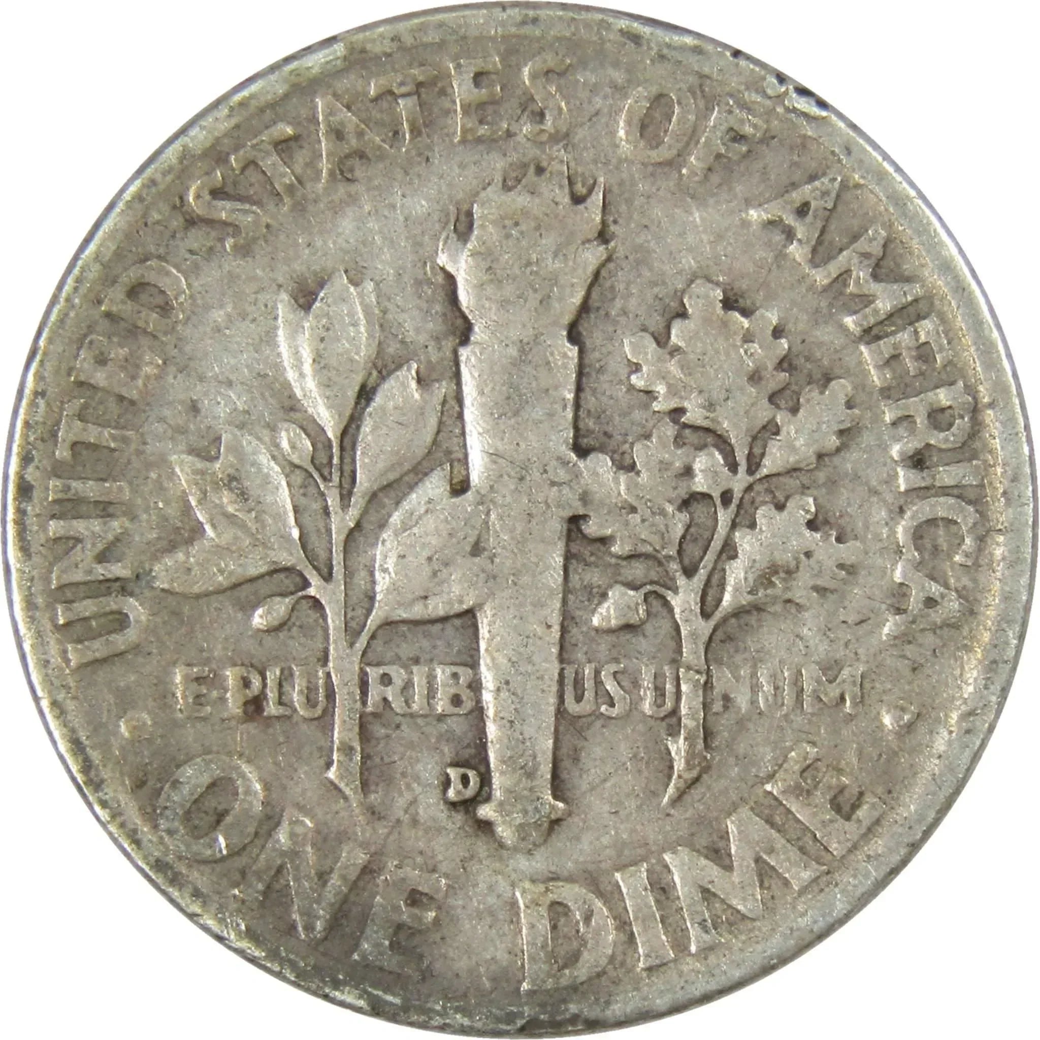 1952 D Roosevelt Dime AG About Good 90% Silver 10c US Coin Collectible