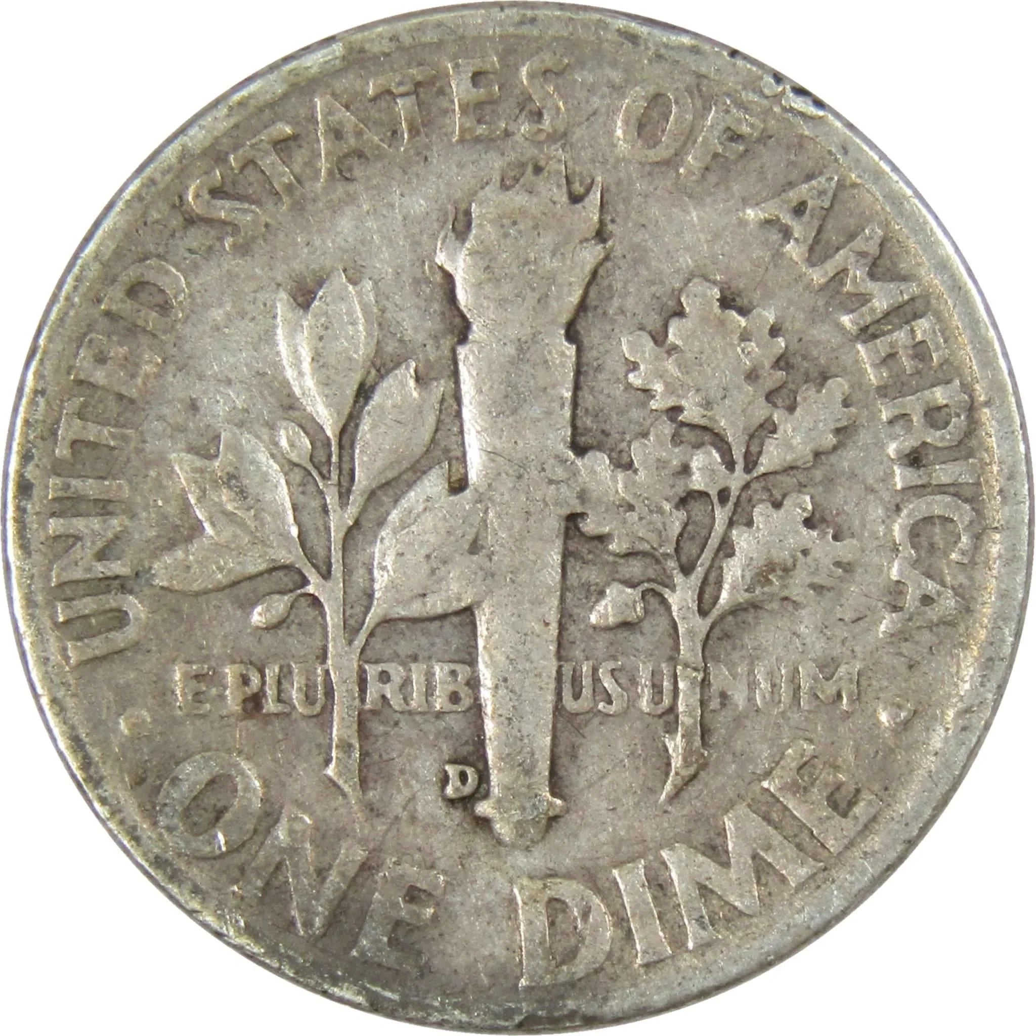 1952 D Roosevelt Dime AG About Good 90% Silver 10c US Coin Collectible