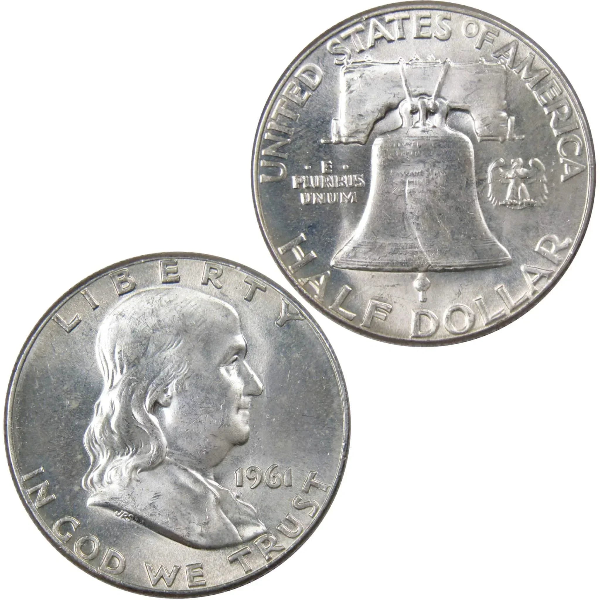 1961 Franklin Half Dollar AU About Uncirculated 90% Silver 50c US Coin
