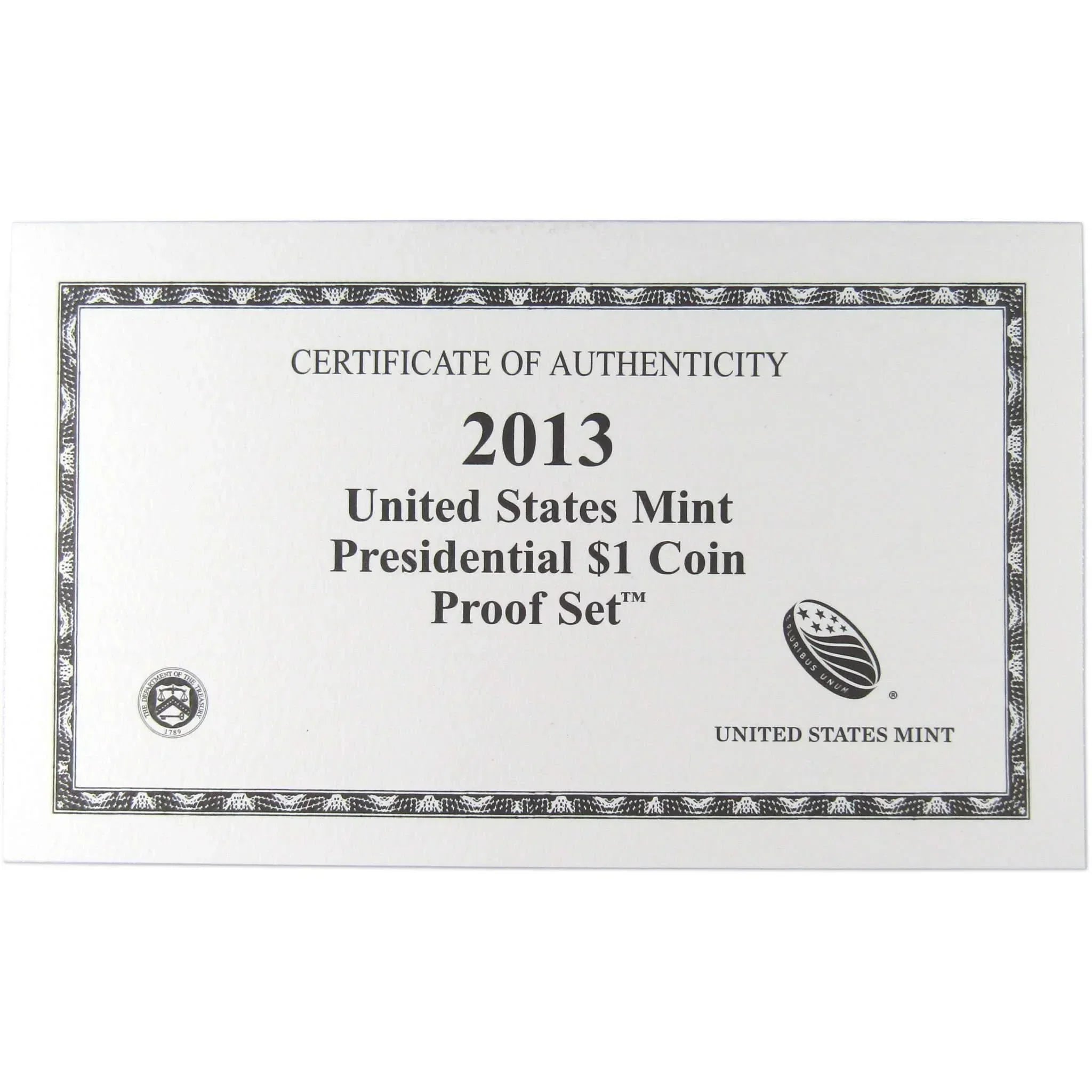 2013 Presidential Dollar Proof Set U.S. Mint Original Government Packaging OGP