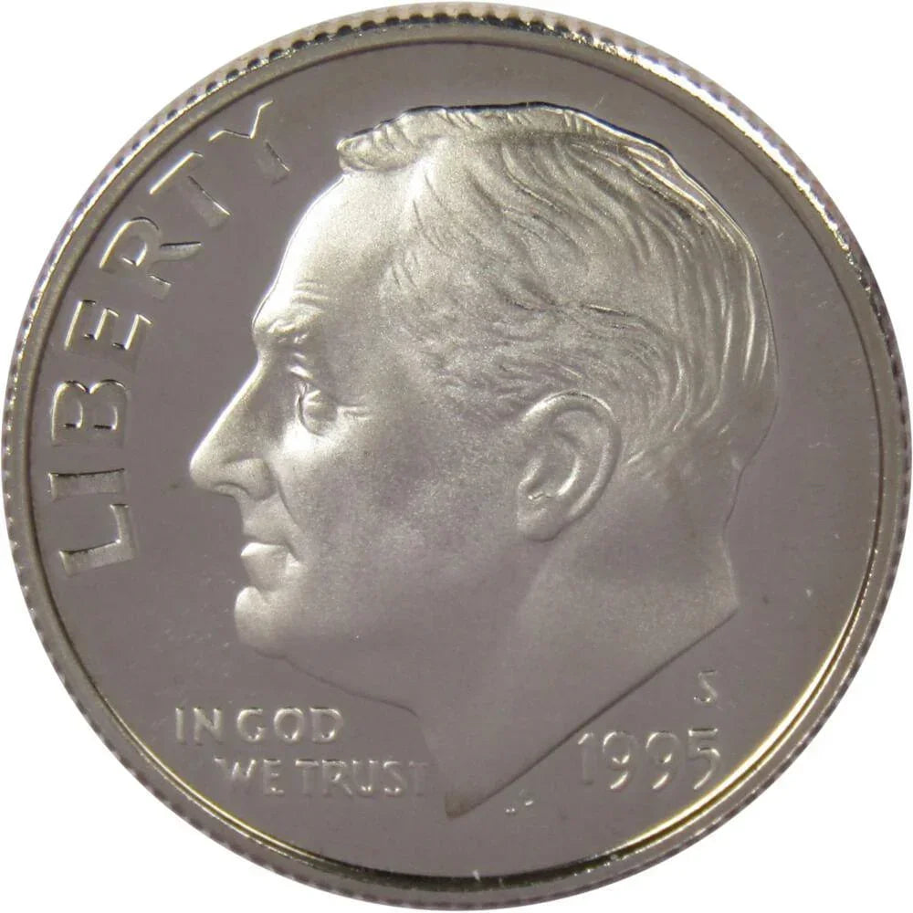 1995 S Roosevelt Dime Choice Proof Clad 10c US Coin Collectible