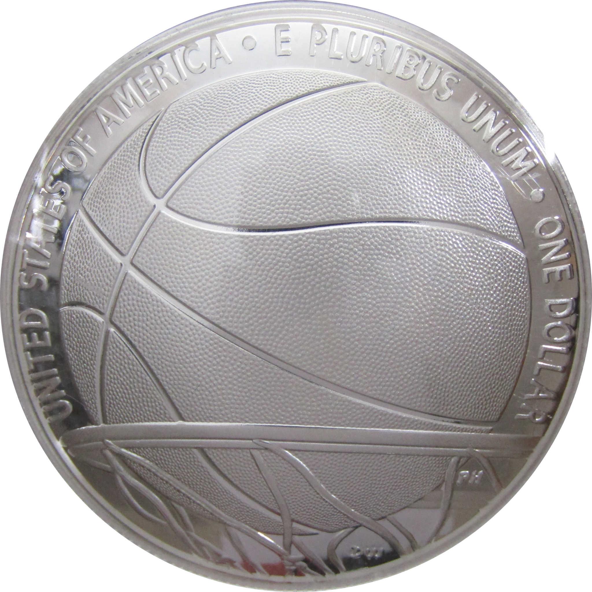 Basketball Hall of Fame Commemorative Dollar 2020 P Proof Silver $1 OGP COA