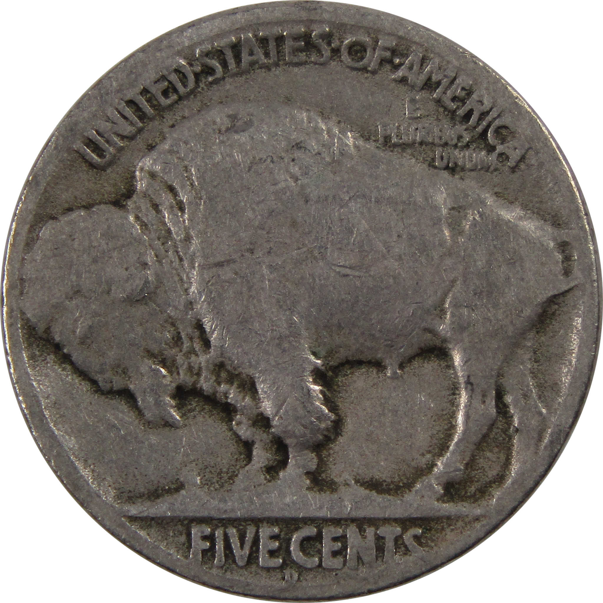1914 D Indian Head Buffalo Nickel 5 Cent Piece AG About Good SKU:I3256