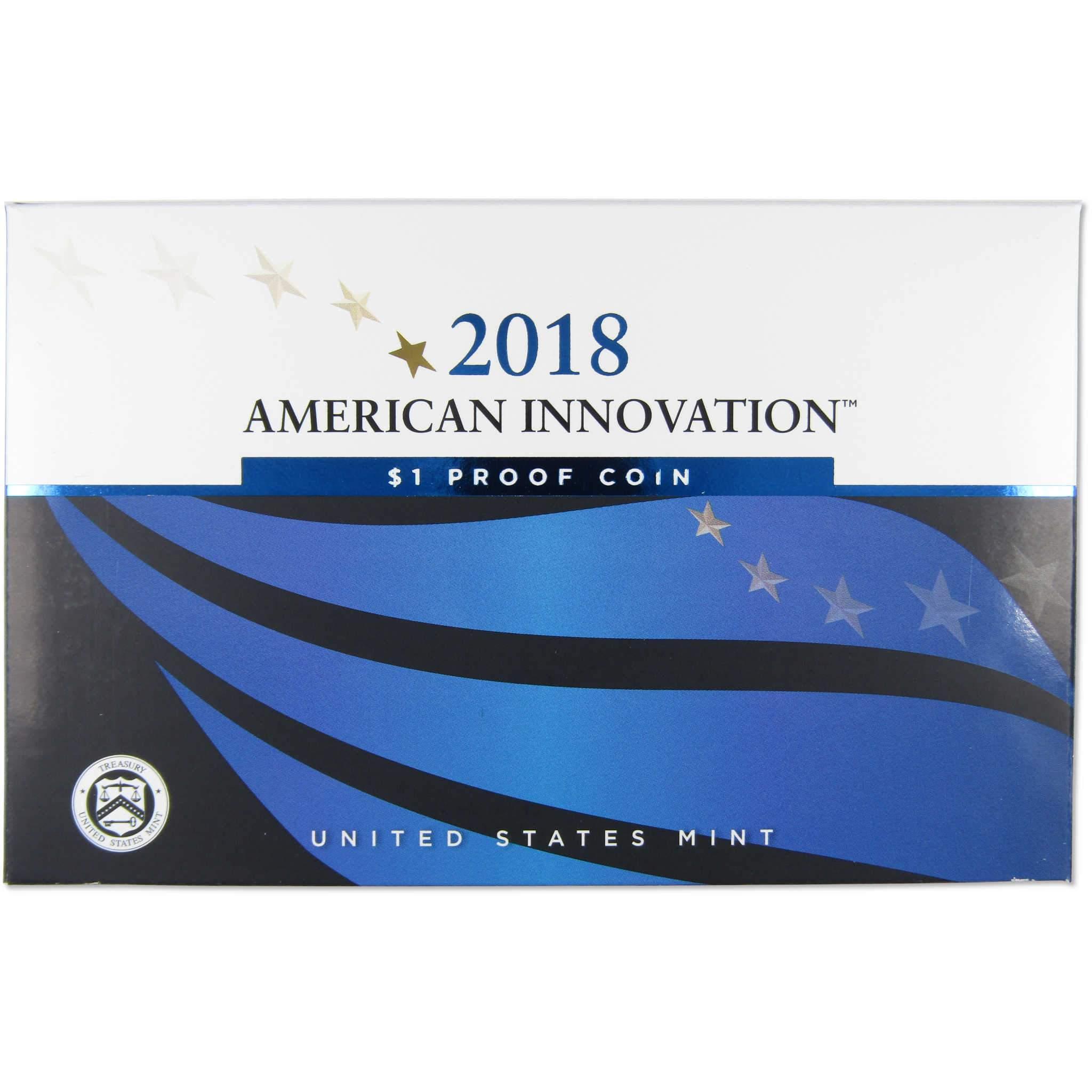 2018 S American Innovation Dollar Choice Proof $1 US Coin Collectible OGP COA