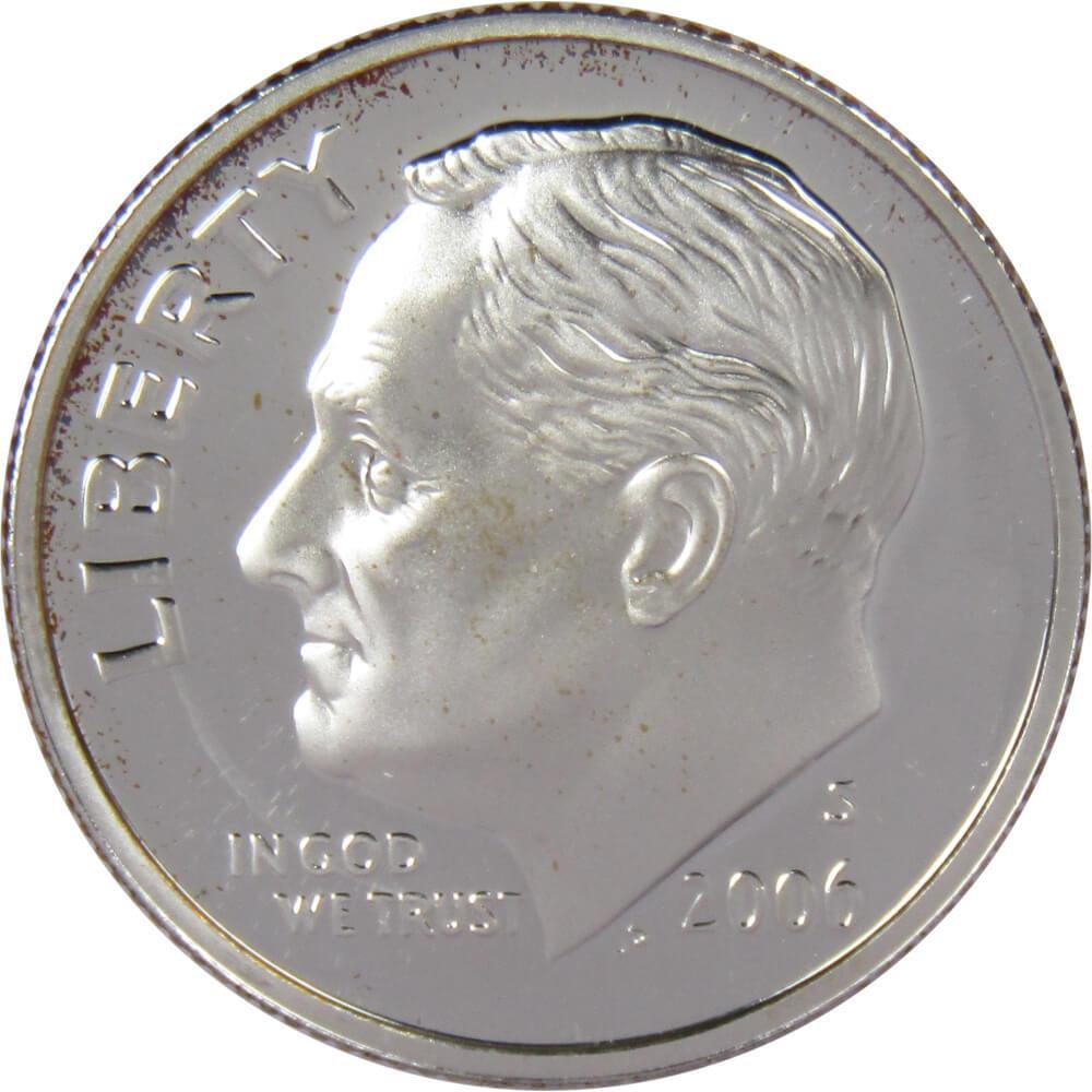 2006 S Roosevelt Dime Choice Proof 90% Silver 10c US Coin Collectible