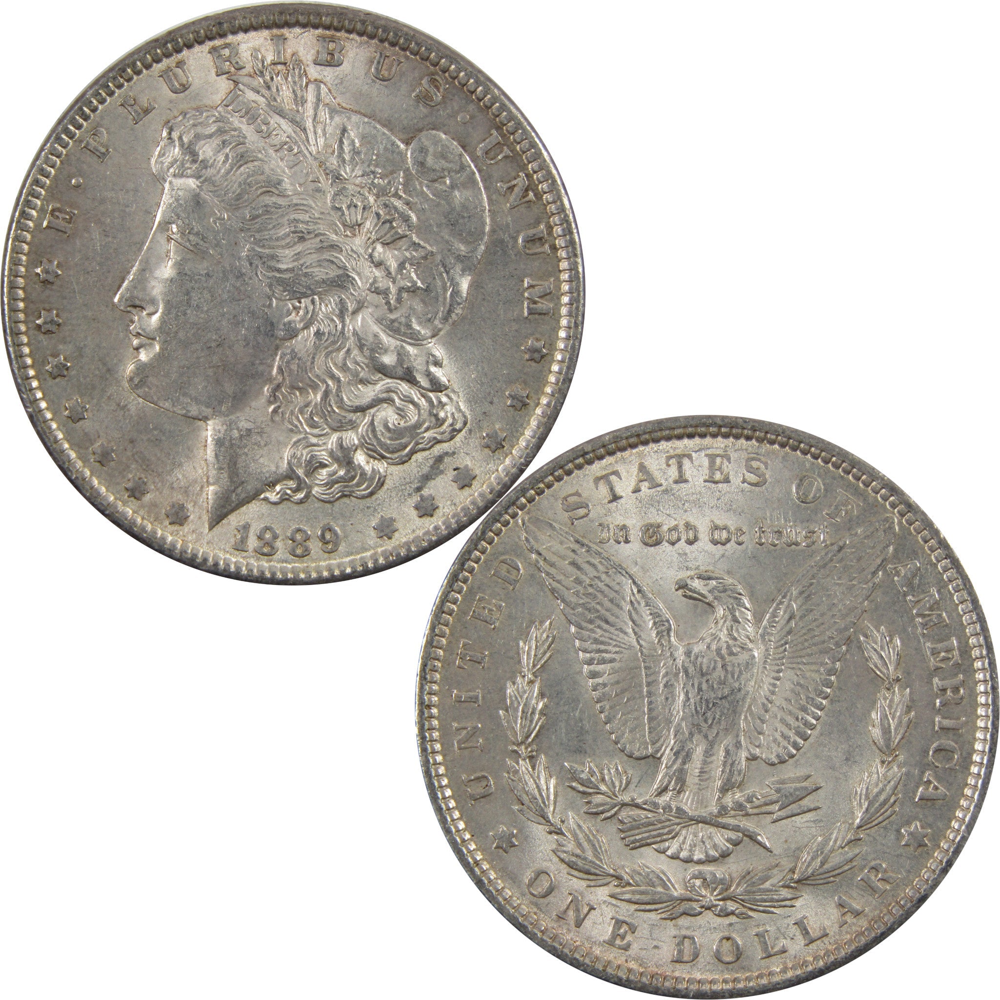 1889 Morgan Dollar AU About Uncirculated 90% Silver $1 Coin SKU:I5497 - Morgan coin - Morgan silver dollar - Morgan silver dollar for sale - Profile Coins & Collectibles