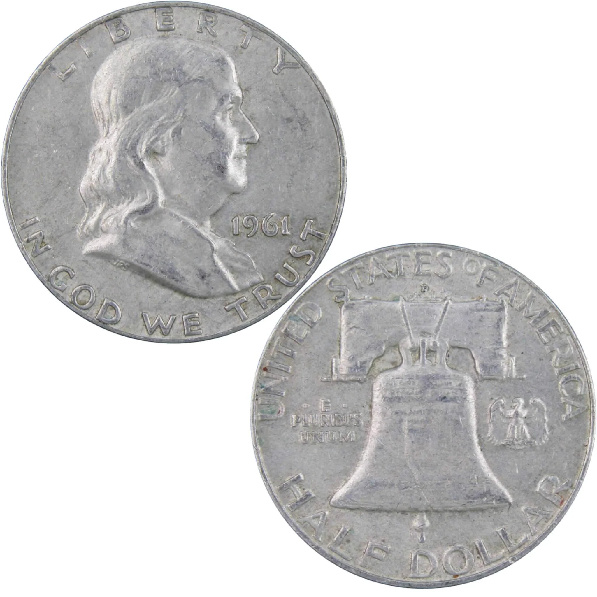 1961 D Franklin Half Dollar XF EF Extremely Fine 90% Silver 50c US Coin