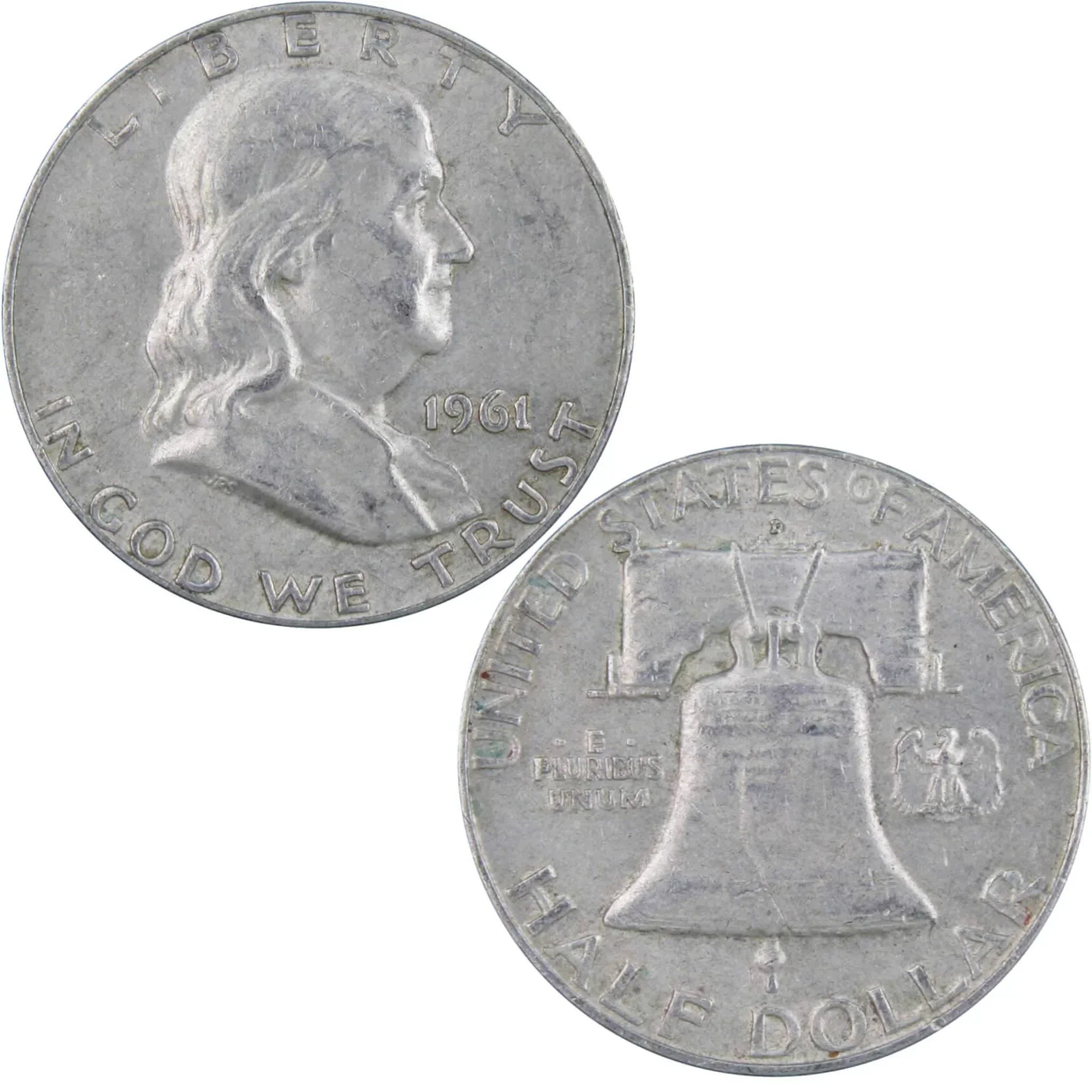 1961 D Franklin Half Dollar XF EF Extremely Fine 90% Silver 50c US Coin