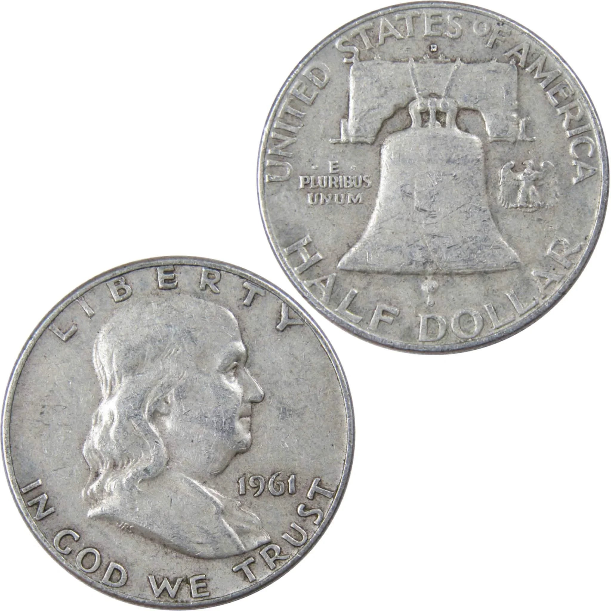 1961 D Franklin Half Dollar VF Very Fine 90% Silver 50c US Coin Collectible