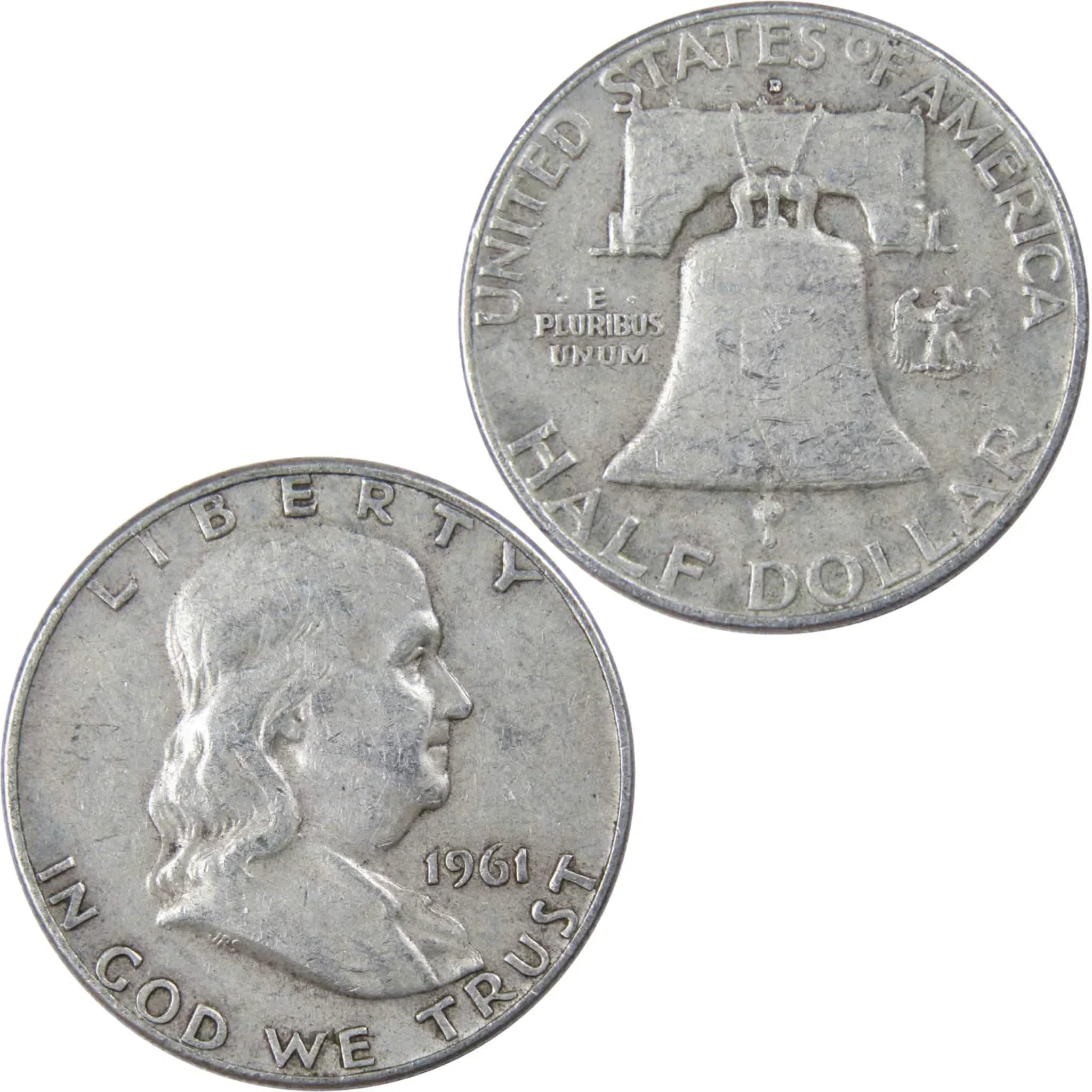 1961 D Franklin Half Dollar VF Very Fine 90% Silver 50c US Coin Collectible
