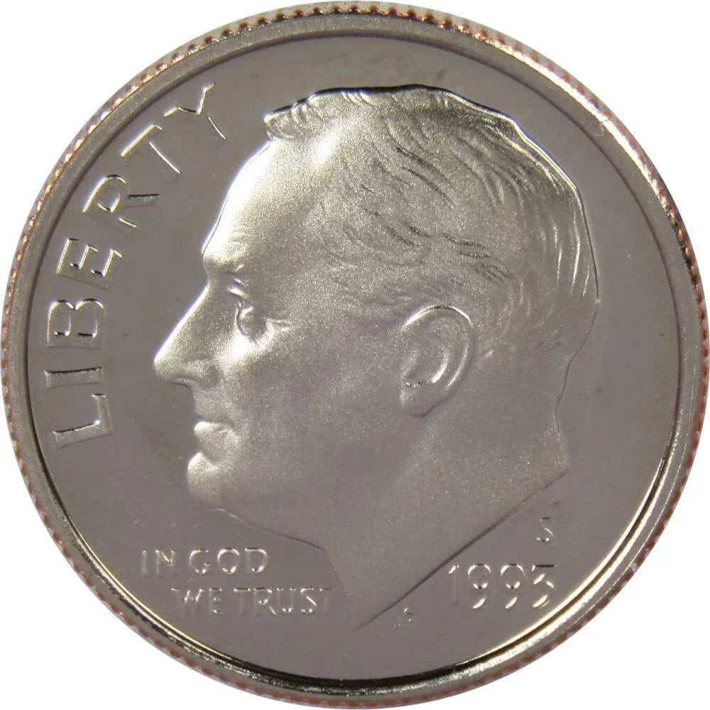 1993 S Roosevelt Dime Choice Proof Clad 10c US Coin Collectible