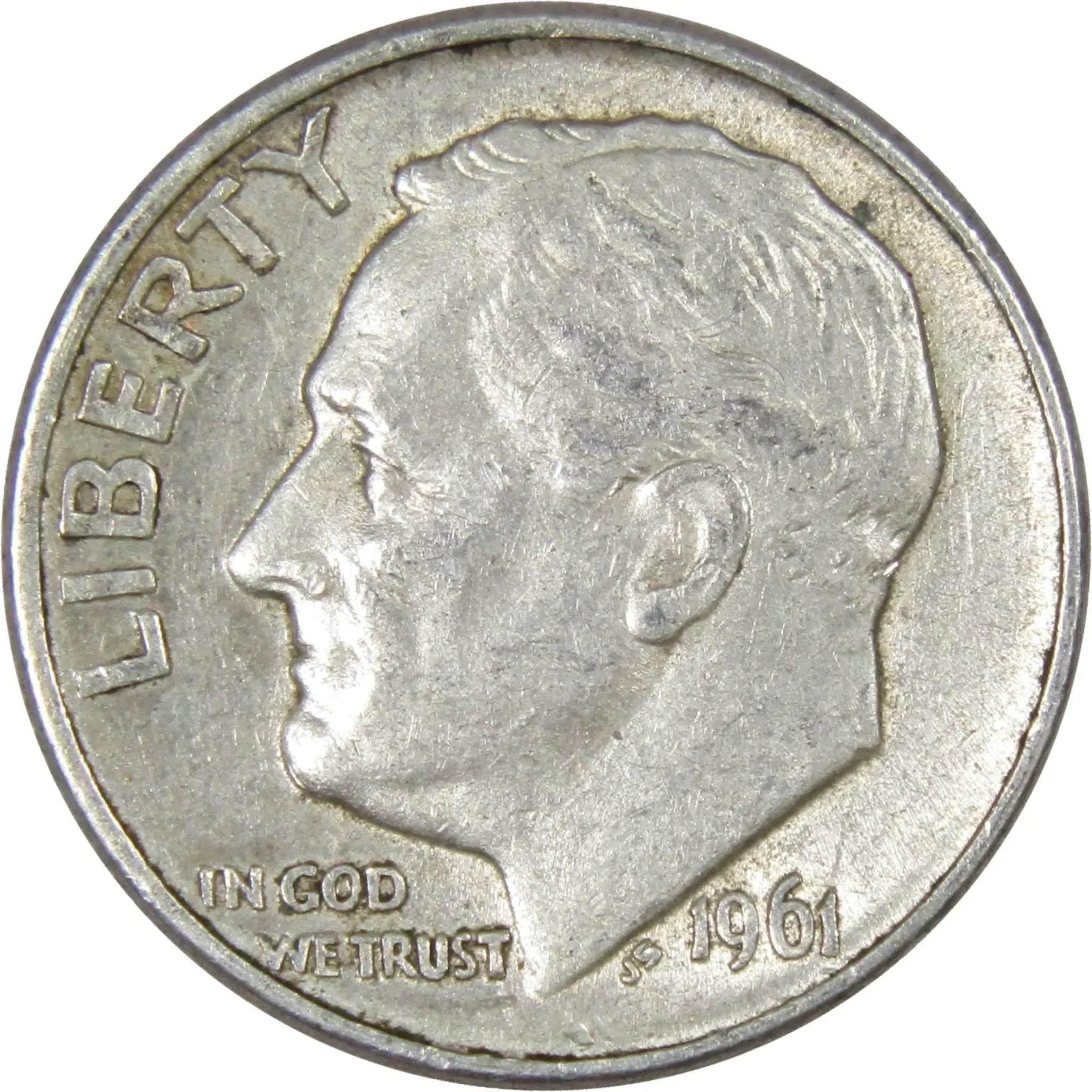 1961 D Roosevelt Dime AG About Good 90% Silver 10c US Coin Collectible