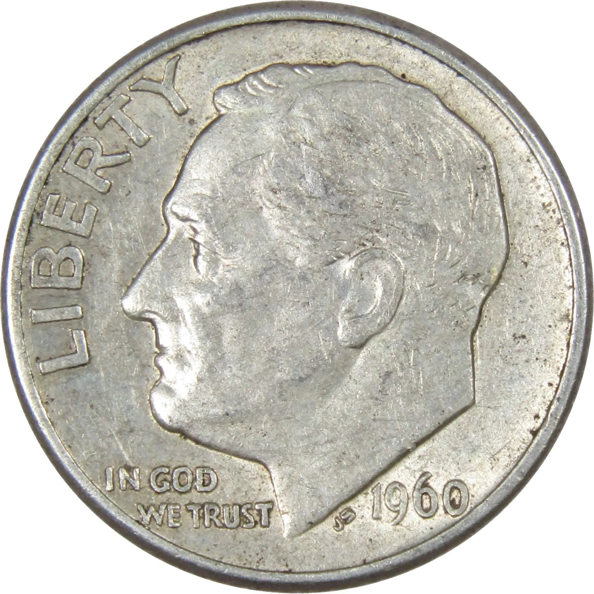 1960 D Roosevelt Dime AG About Good 90% Silver 10c US Coin Collectible