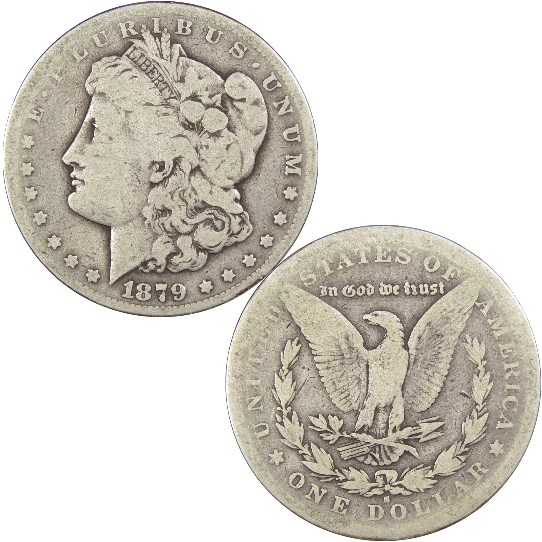 1879 S Rev 78 Morgan Dollar AG About Good 90% Silver SKU:IPC7448 - Morgan coin - Morgan silver dollar - Morgan silver dollar for sale - Profile Coins & Collectibles