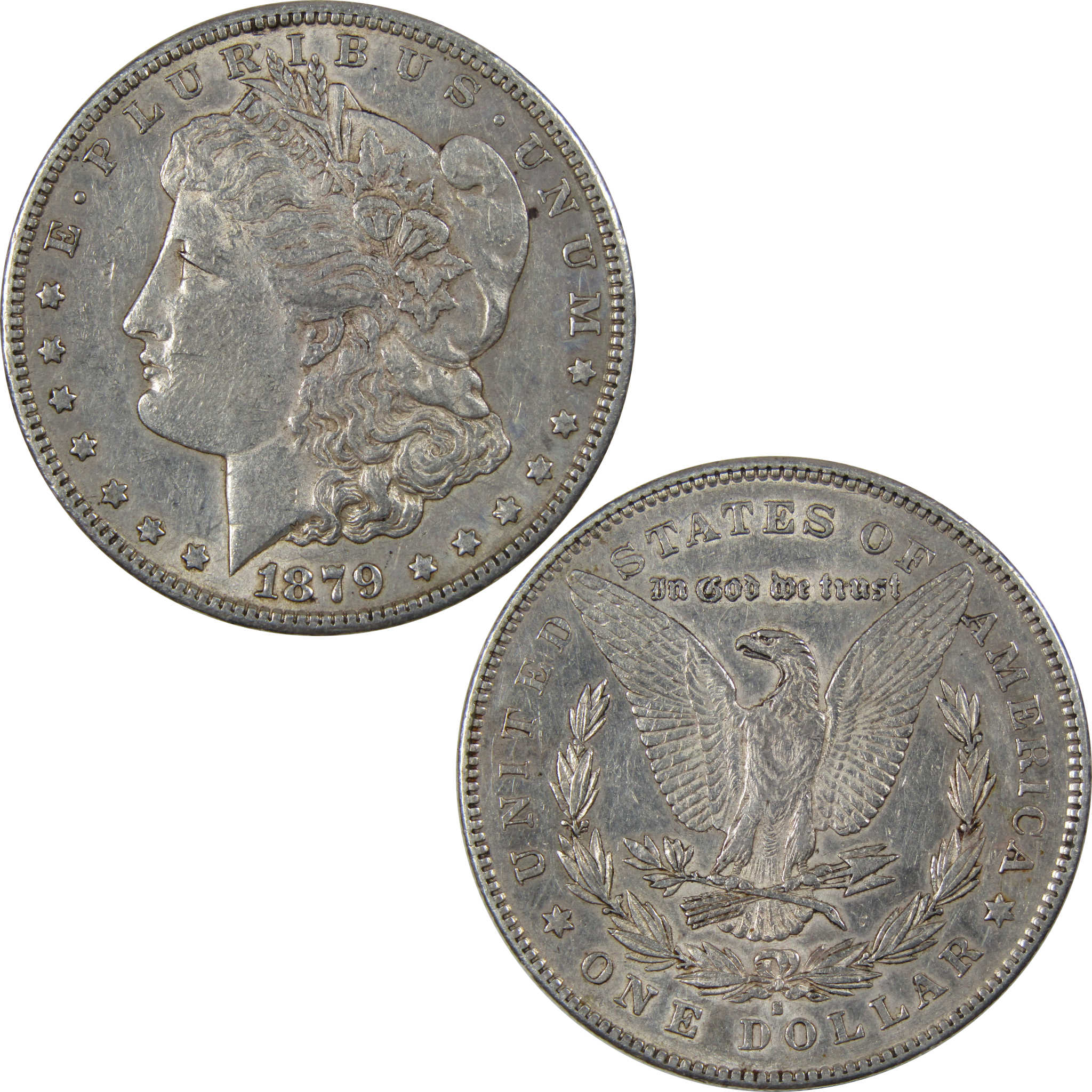 1879 S Rev 78 Morgan Dollar Extremely Fine 90% Silver Coin SKU:I772 - Morgan coin - Morgan silver dollar - Morgan silver dollar for sale - Profile Coins & Collectibles