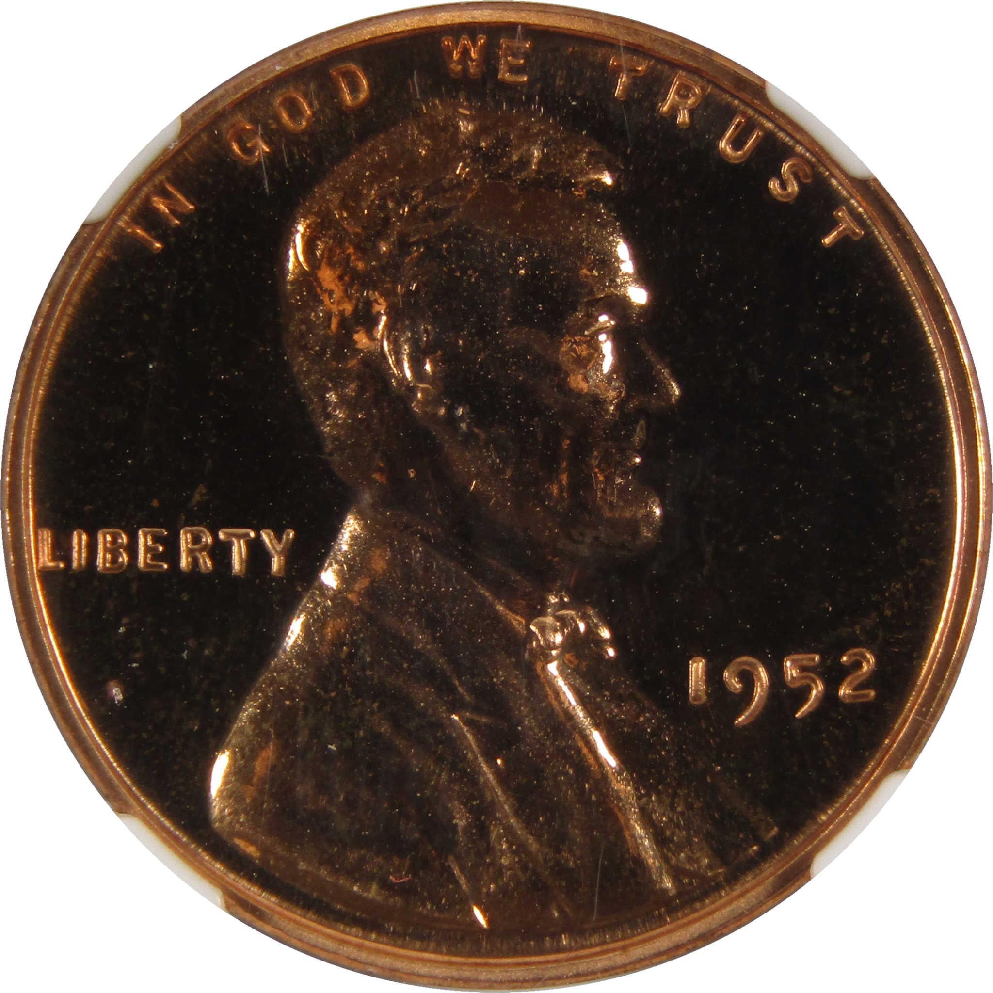 1952 Lincoln Wheat Cent PF 68 RD NGC Penny 1c Proof Coin SKU:I7552