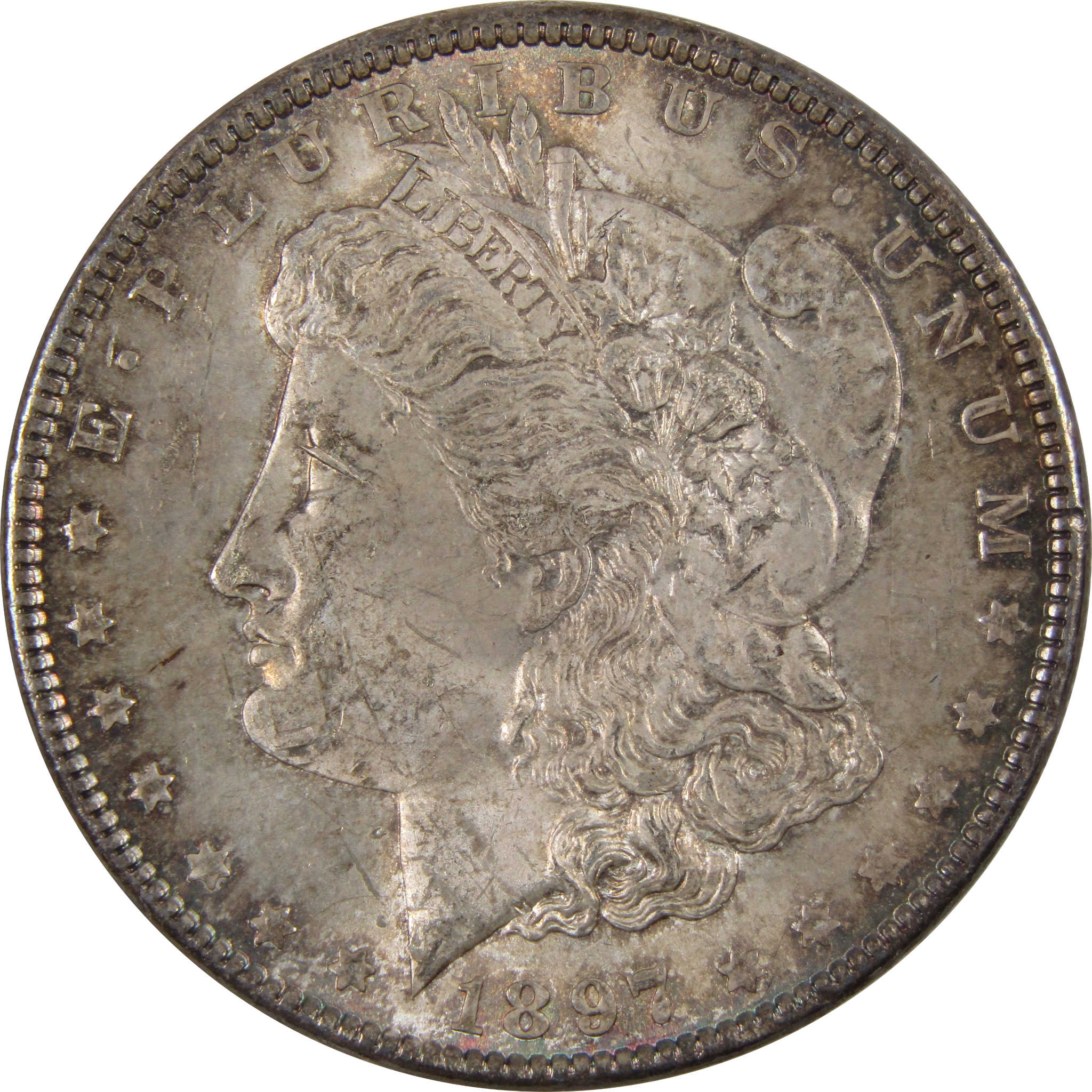 1897 Morgan Dollar AU About Uncirculated 90 Silver Coin SKU I2797