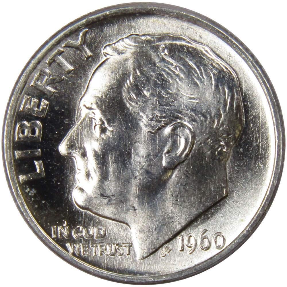 1960 Roosevelt Dime BU Uncirculated Mint State 90% Silver 10c US Coin