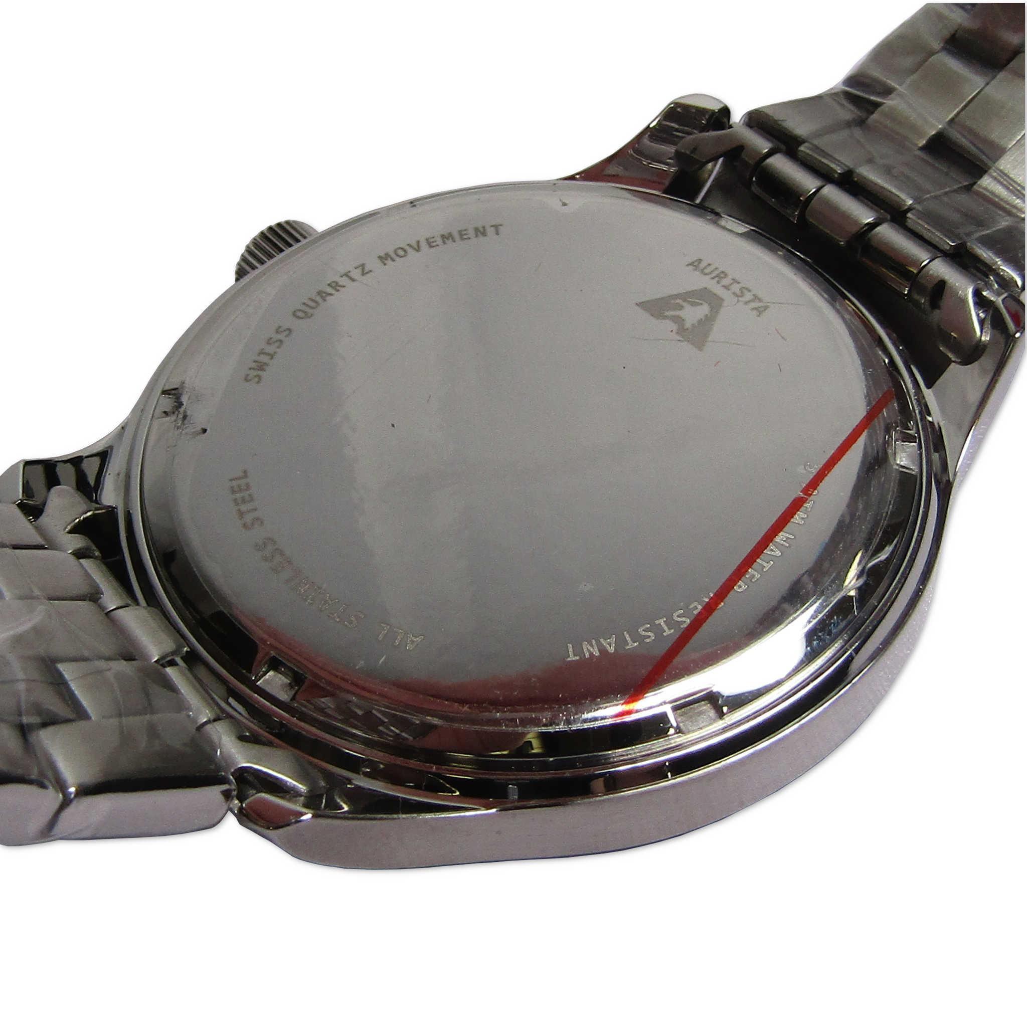 Aurista Morgan Dollar Wristwatch Timepiece Swiss Quartz Movement Stainless Steel