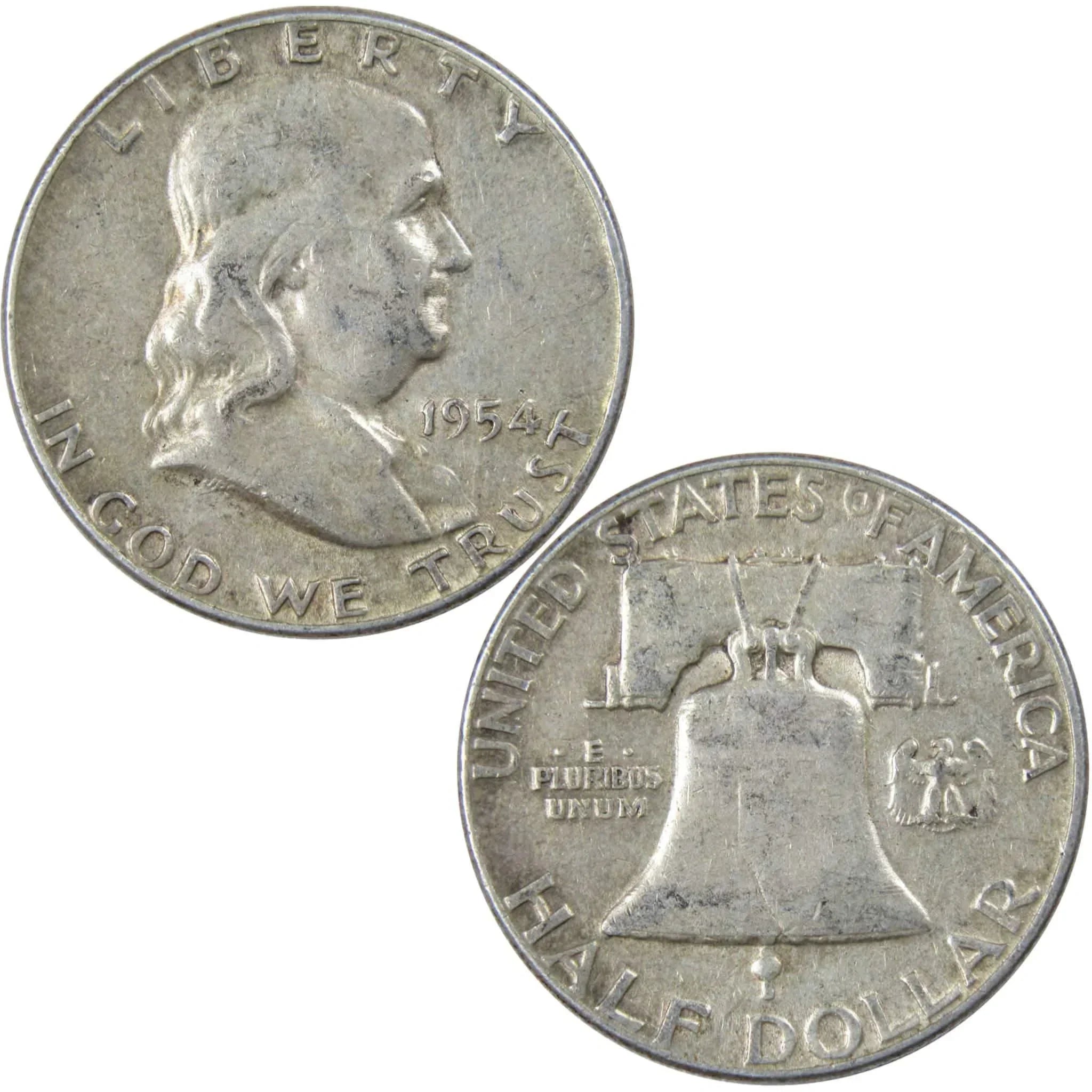 1954 Franklin Half Dollar VF Very Fine 90% Silver 50c US Coin Collectible