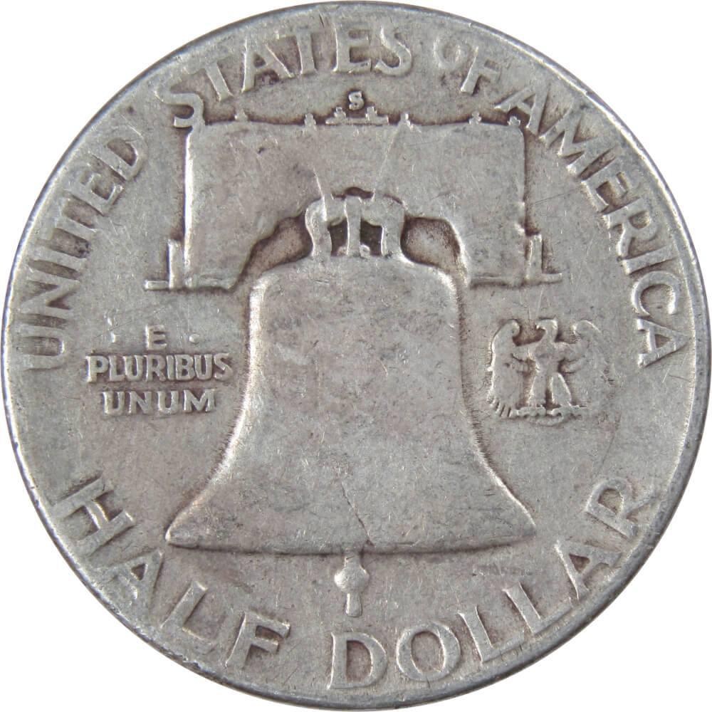 1951 S Franklin Half Dollar VG Very Good 90% Silver 50c US Coin Collectible