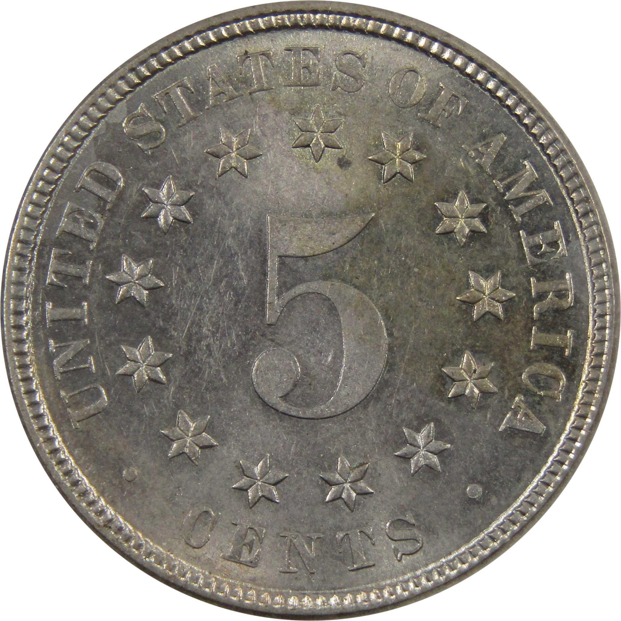 1882 Shield Nickel BU Choice Uncirculated 5c Coin SKU:I5058