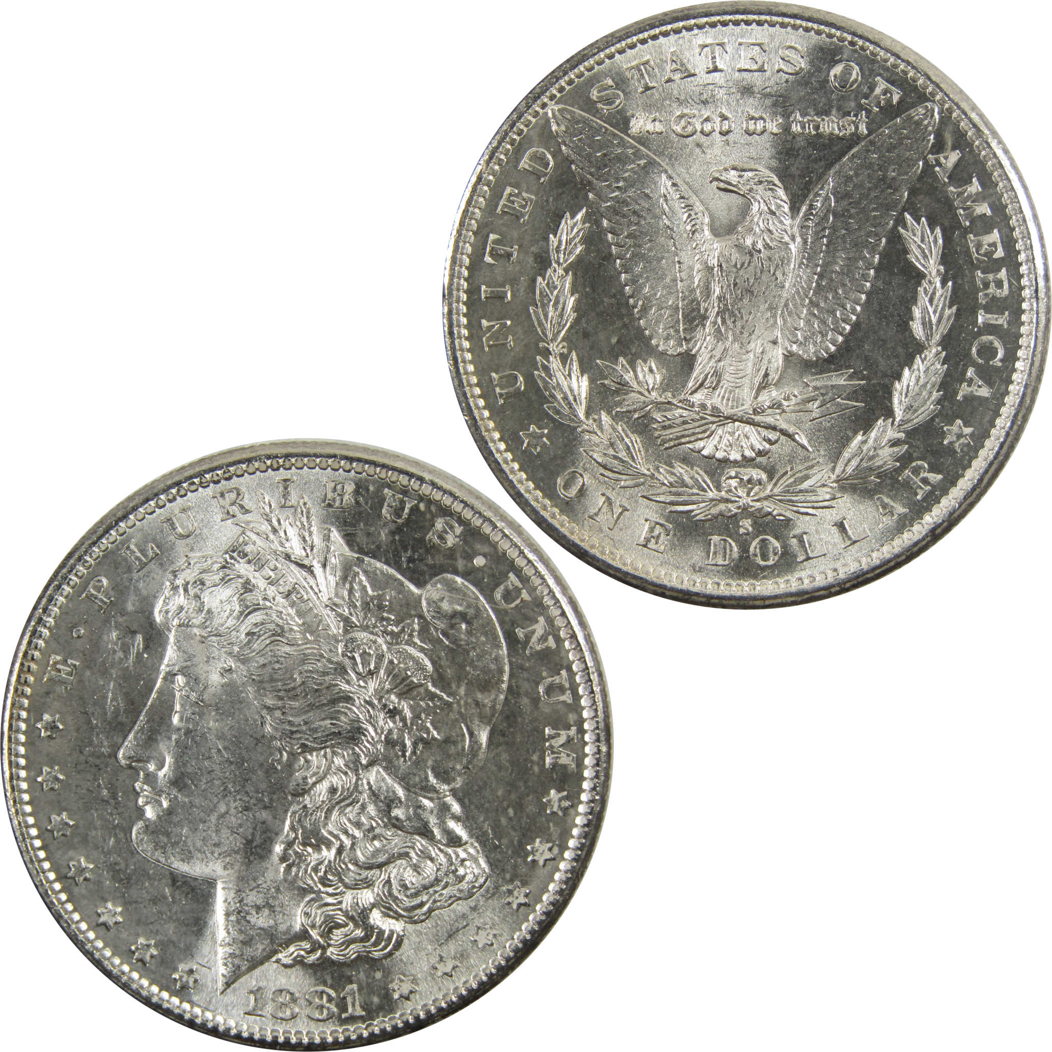 1881 S Morgan Dollar BU Uncirculated 90% Silver $1 Coin SKU:I5312 - Morgan coin - Morgan silver dollar - Morgan silver dollar for sale - Profile Coins & Collectibles