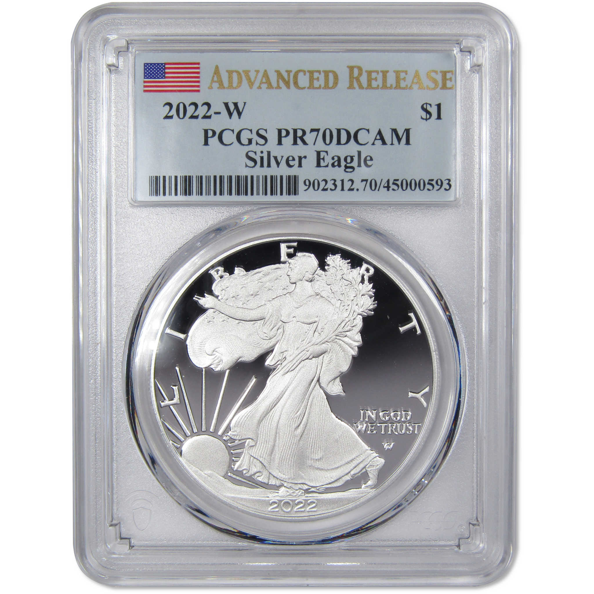 2022 W American Eagle Dollar PR 70 PCGS 1 oz Silver Proof SKU:OPC12