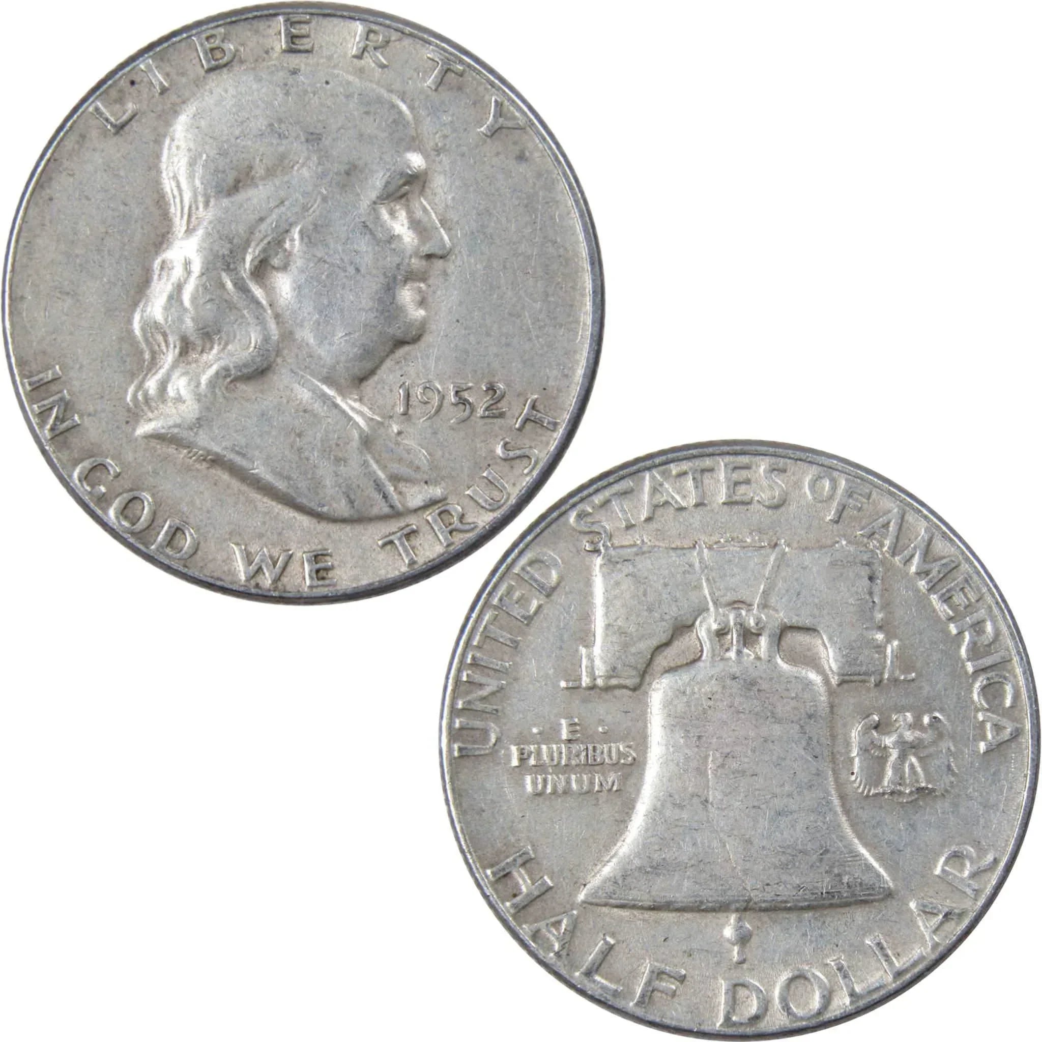 1952 Franklin Half Dollar VF Very Fine 90% Silver 50c US Coin Collectible