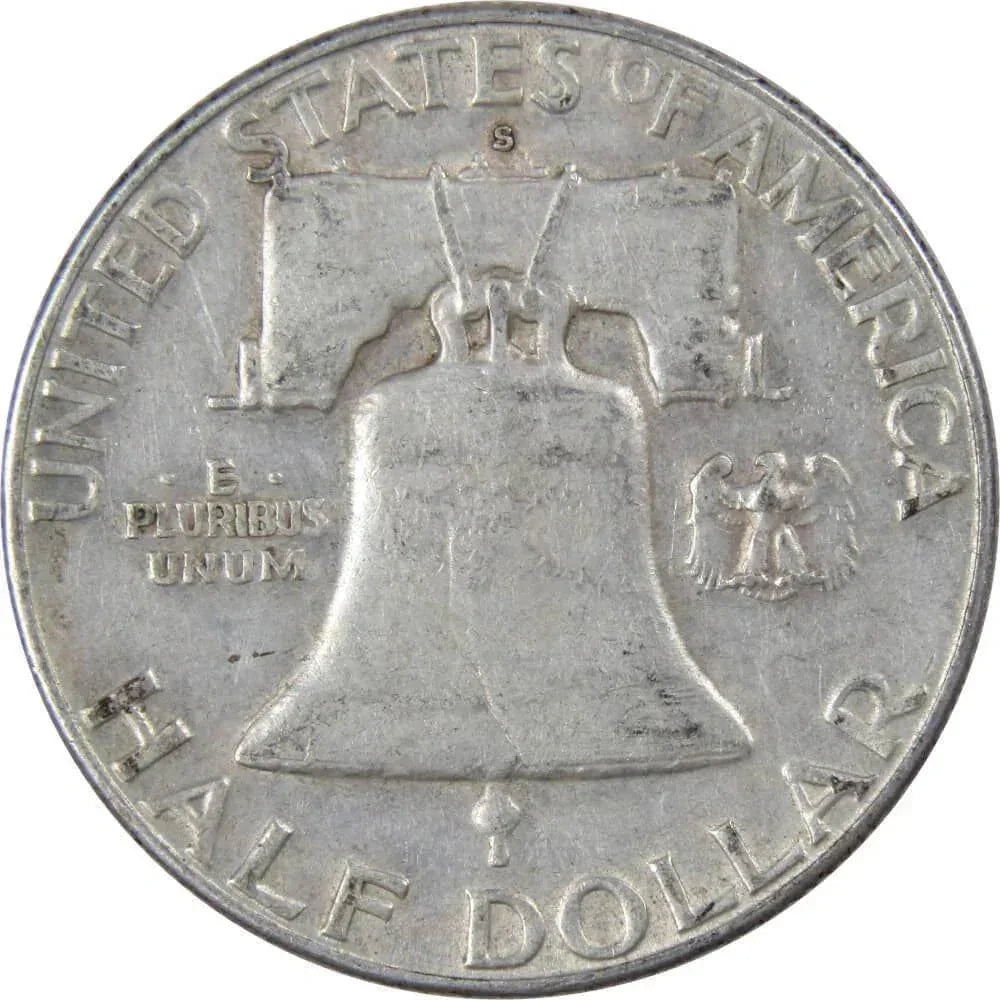1954 S Franklin Half Dollar VF Very Fine 90% Silver 50c US Coin Collectible