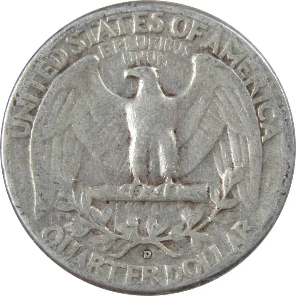 1948 D Washington Quarter VG Very Good 90% Silver 25c US Coin Collectible