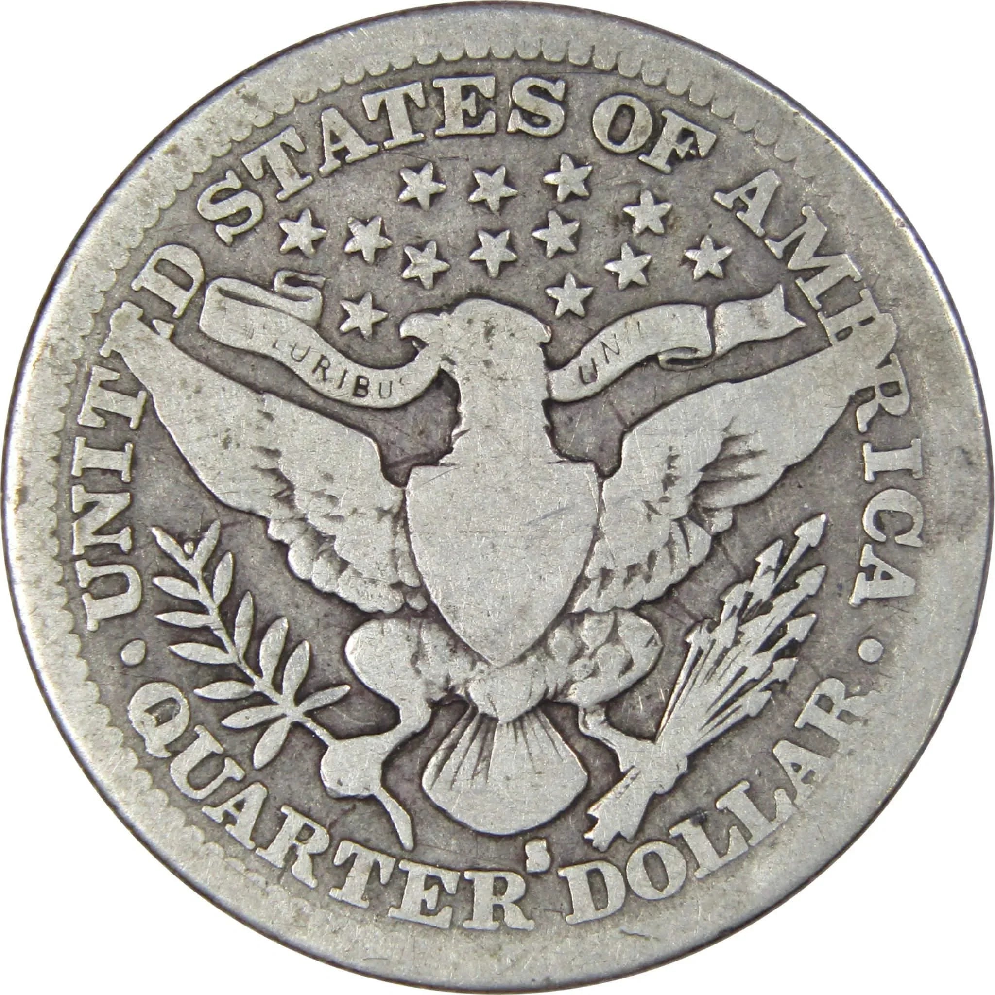 1914 S Barber Quarter VG Very Good 90% Silver 25c SKU:IPC2251