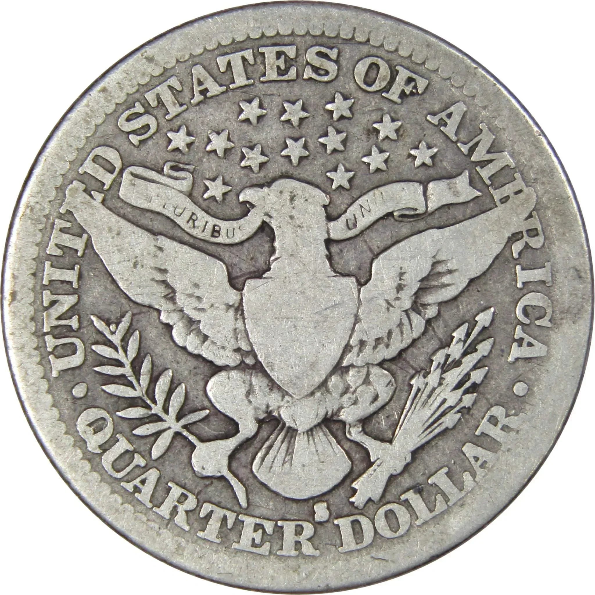 1914 S Barber Quarter VG Very Good 90% Silver 25c SKU:IPC2251