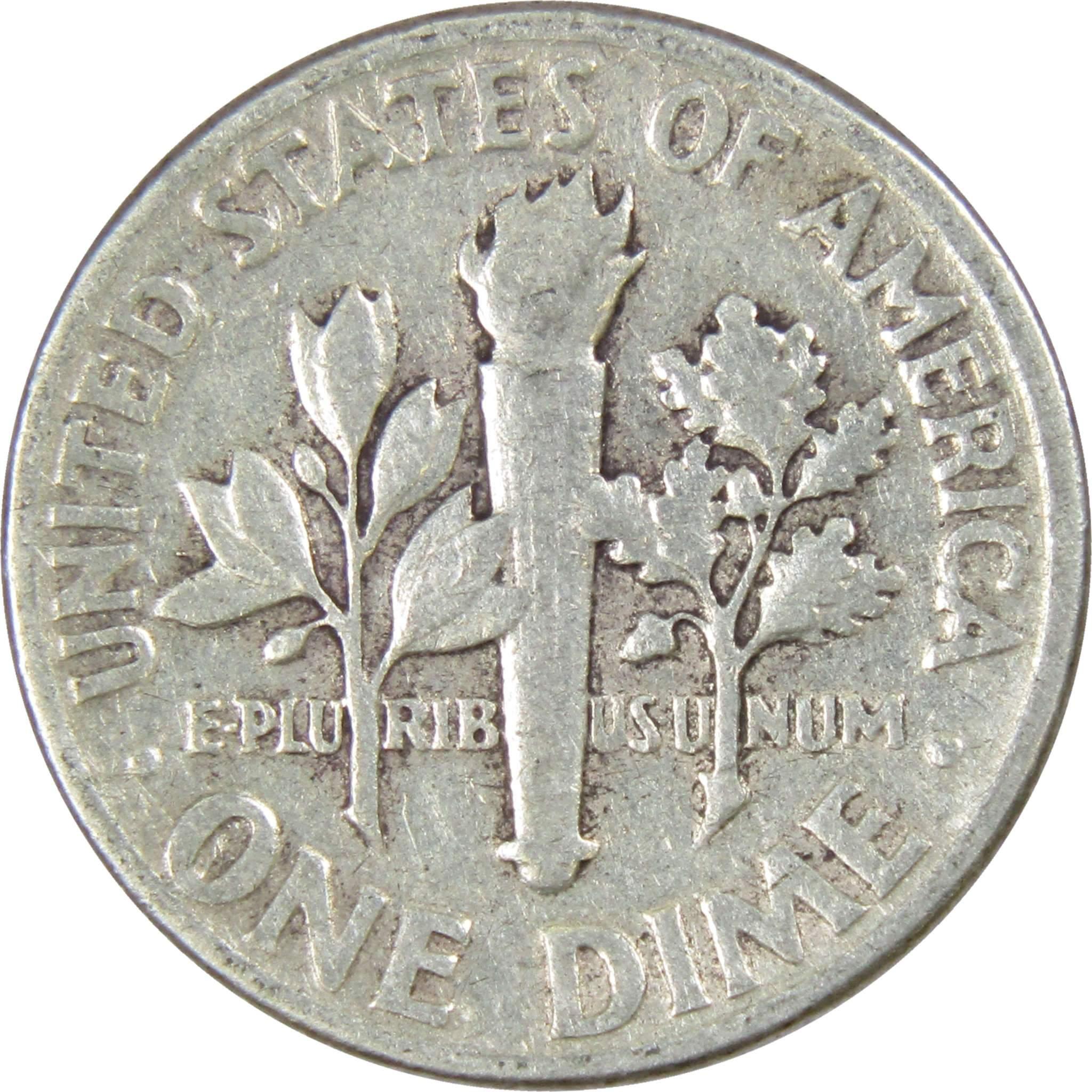 1953 Roosevelt Dime AG About Good 90% Silver 10c US Coin Collectible