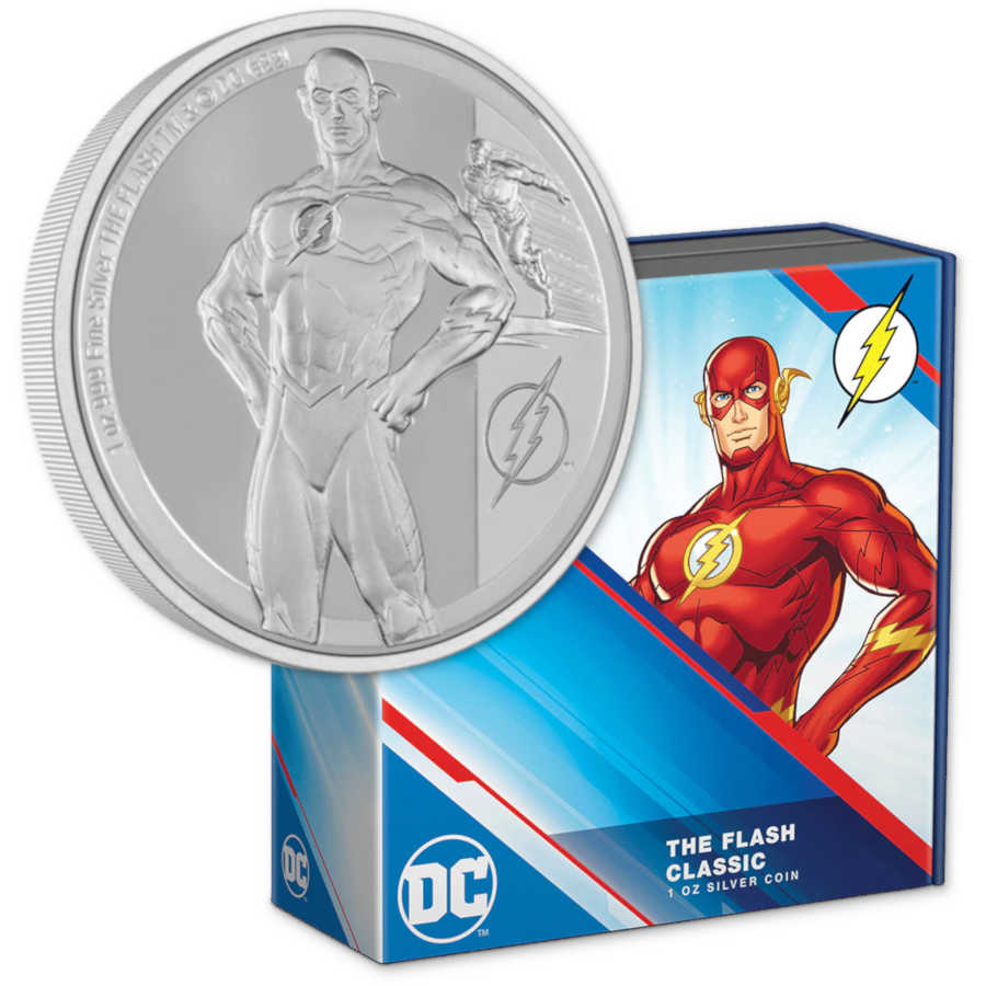 DC Comics The Flash Classic Fine Silver Proof 2022 Niue COA SKU:OPC48