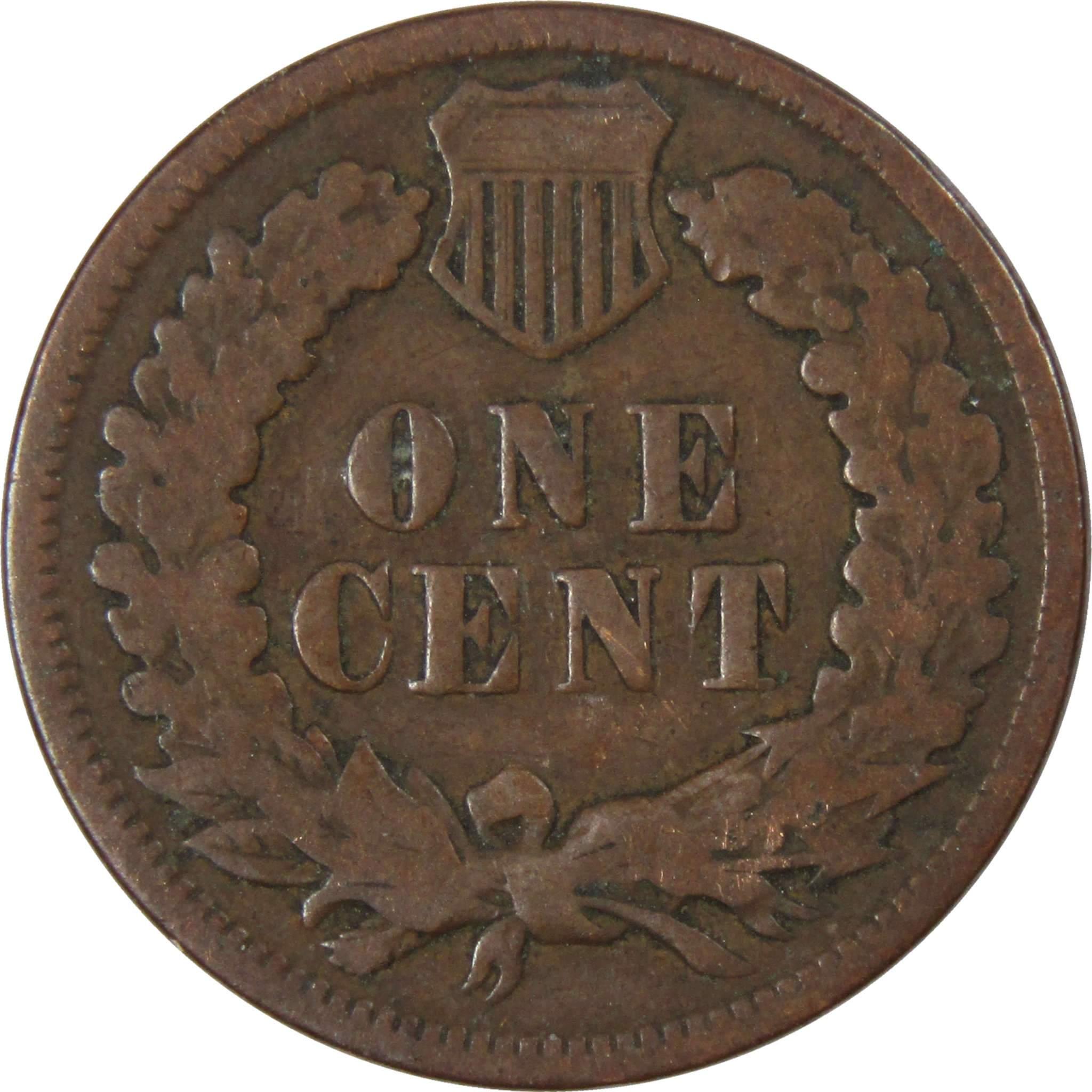 1891 Indian Head Cent AG About Good Bronze Penny 1c Coin Collectible
