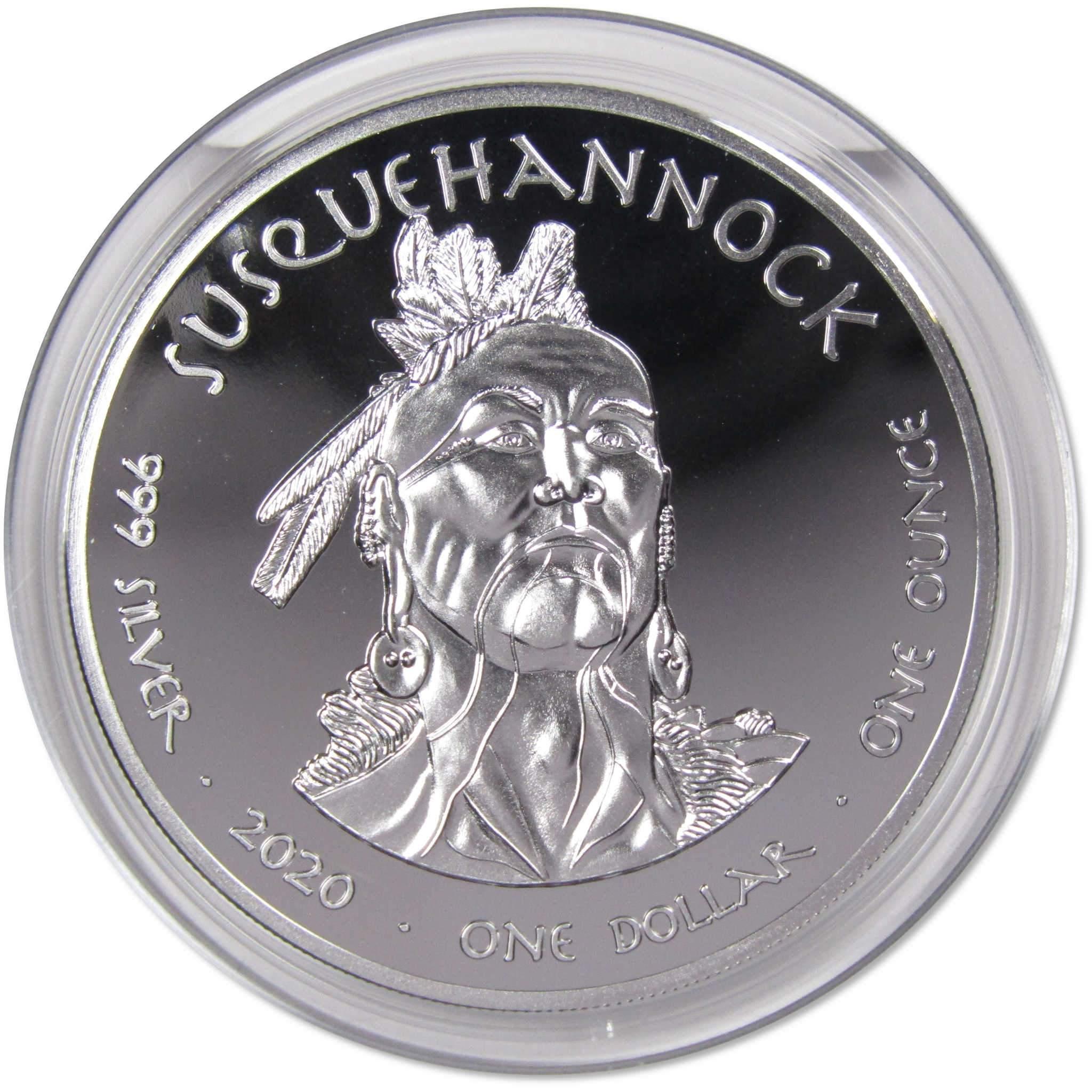 2020 Native American Jamul Susquehannock Albatross 1 oz .999 Silver $1 Proof