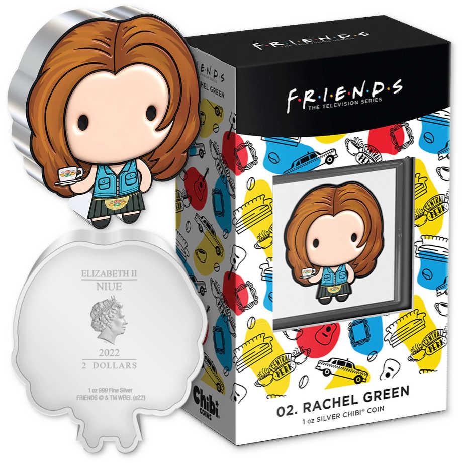 FRIENDS Rachel Green Chibi Fine Silver Proof Niue 2022 COA SKU:OPC53