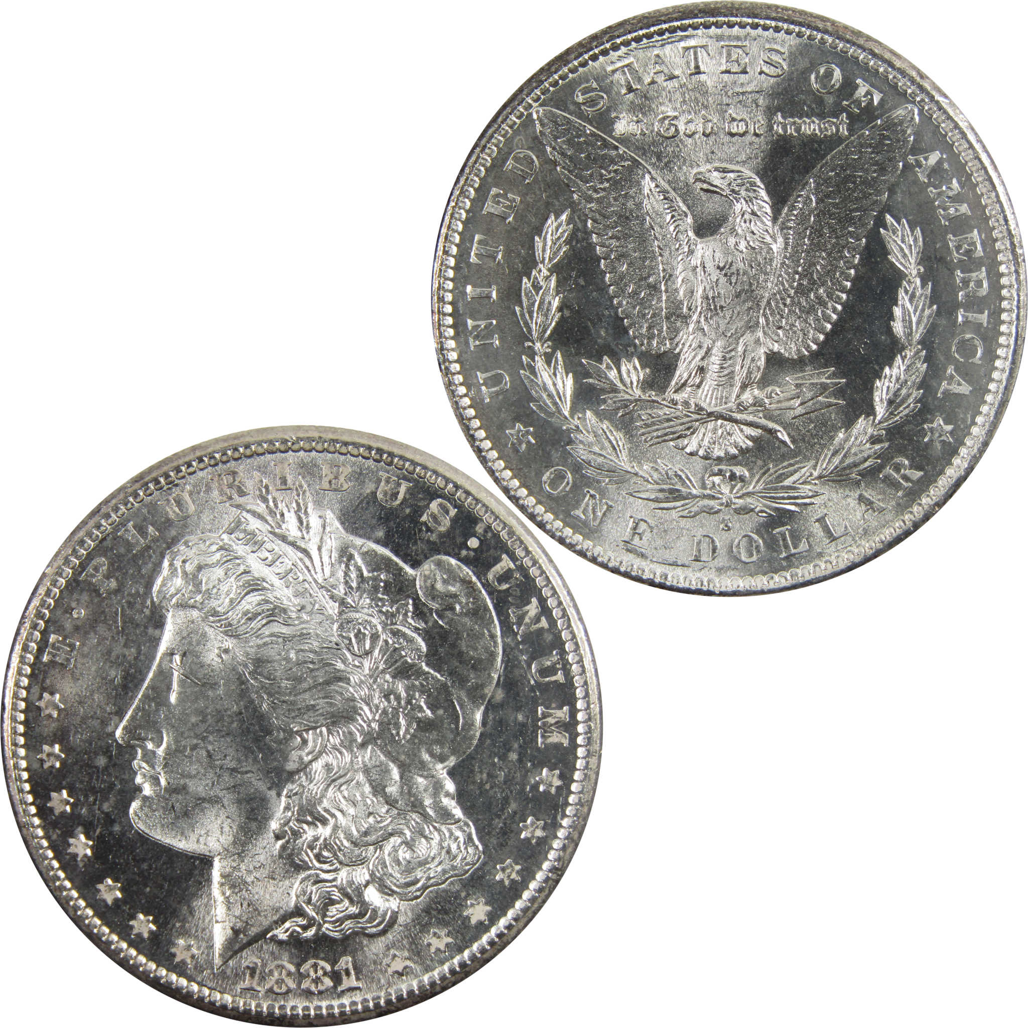 1881 S Morgan Dollar BU Uncirculated 90% Silver $1 Coin SKU:I5318 - Morgan coin - Morgan silver dollar - Morgan silver dollar for sale - Profile Coins & Collectibles