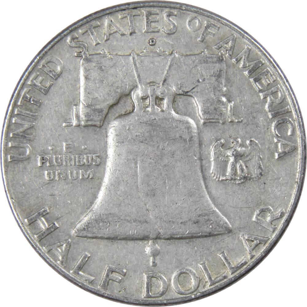 1962 D Franklin Half Dollar VF Very Fine 90% Silver 50c US Coin Collectible