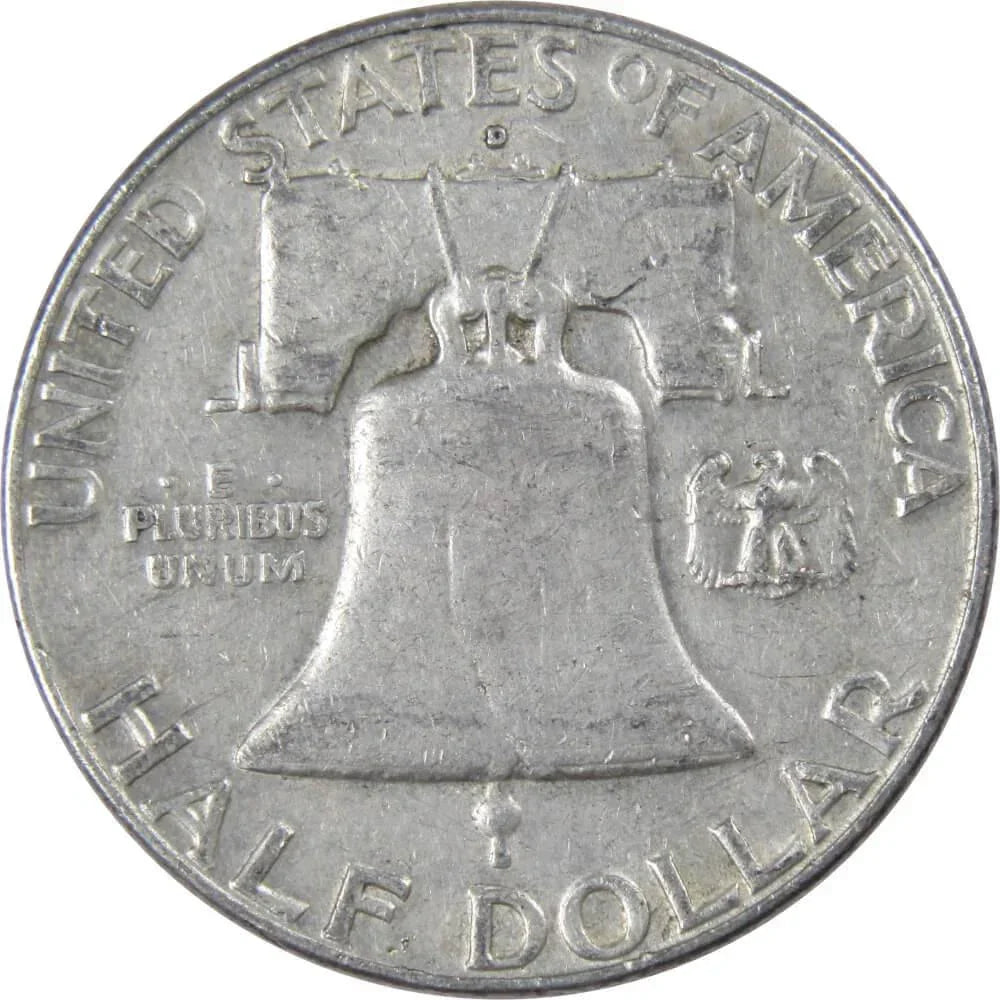1962 D Franklin Half Dollar VF Very Fine 90% Silver 50c US Coin Collectible