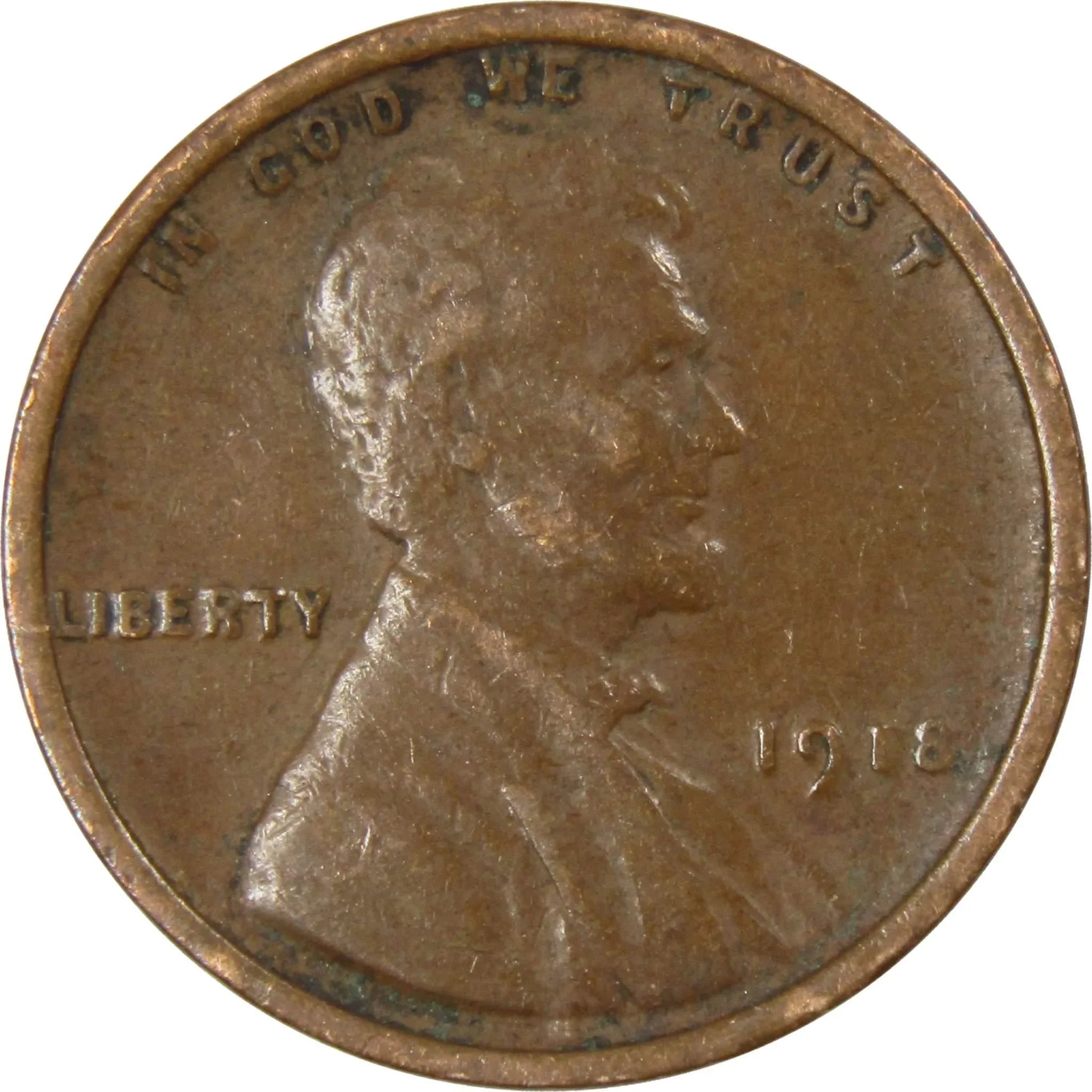 1918 Lincoln Wheat Cent AG About Good Bronze Penny 1c Coin Collectible