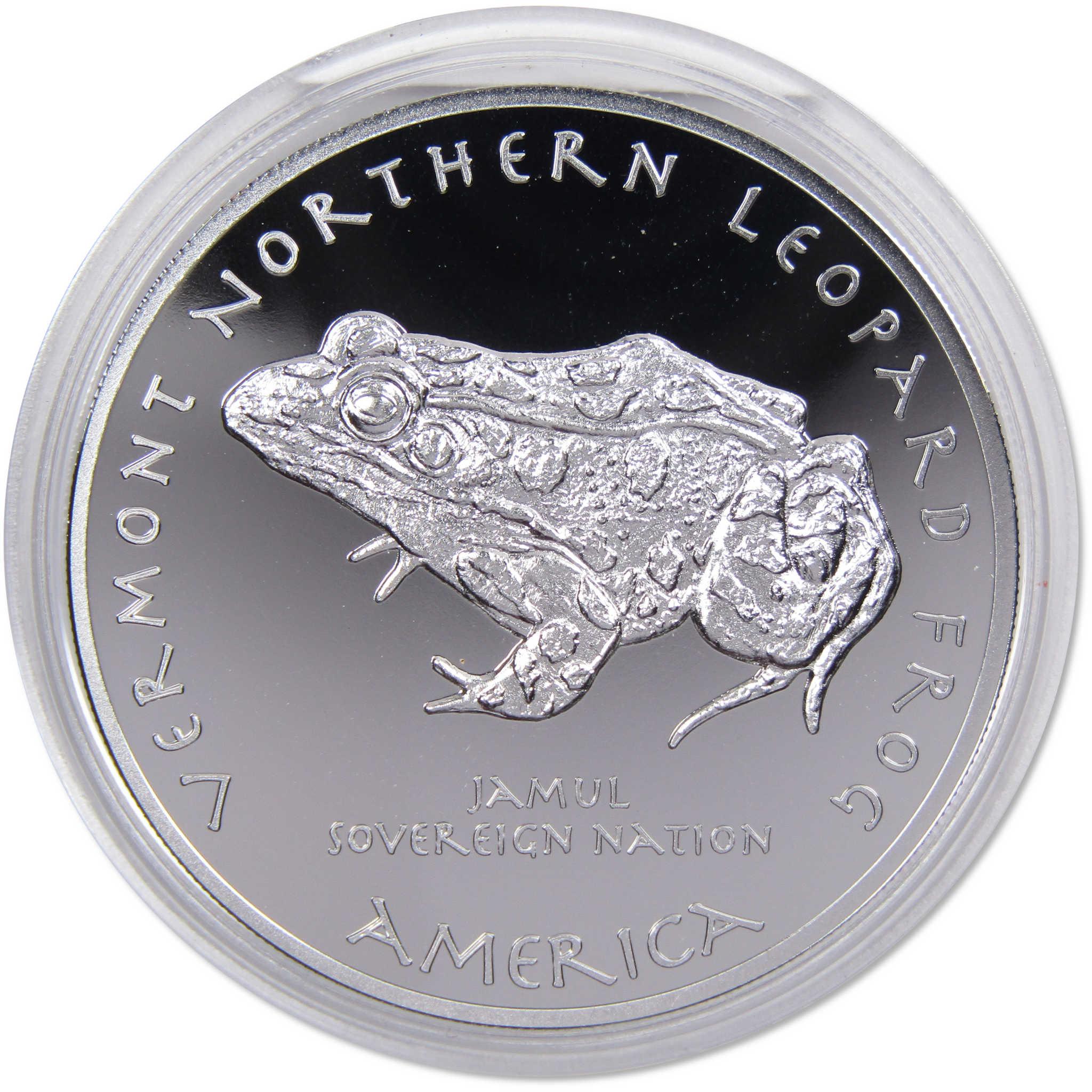 2021 Native American Jamul Pennacook Vermont Leopard Frog 1 oz Silver $1 Proof
