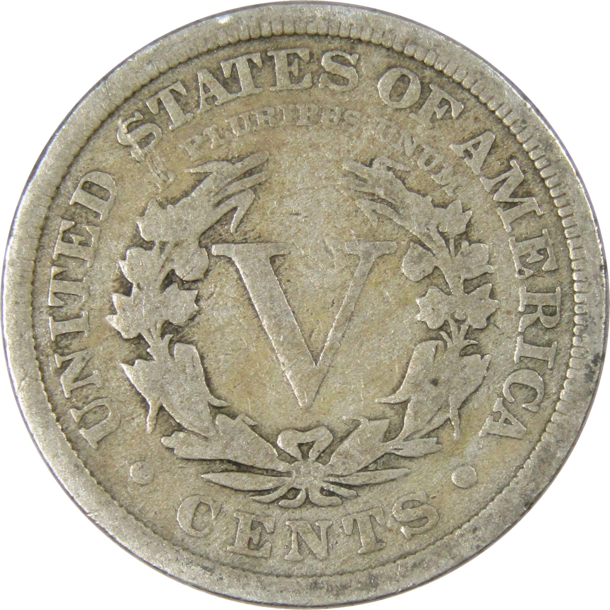 Liberty Head V Nickel 5 Cent Piece G Good Random Date 5c US Coin Collectible