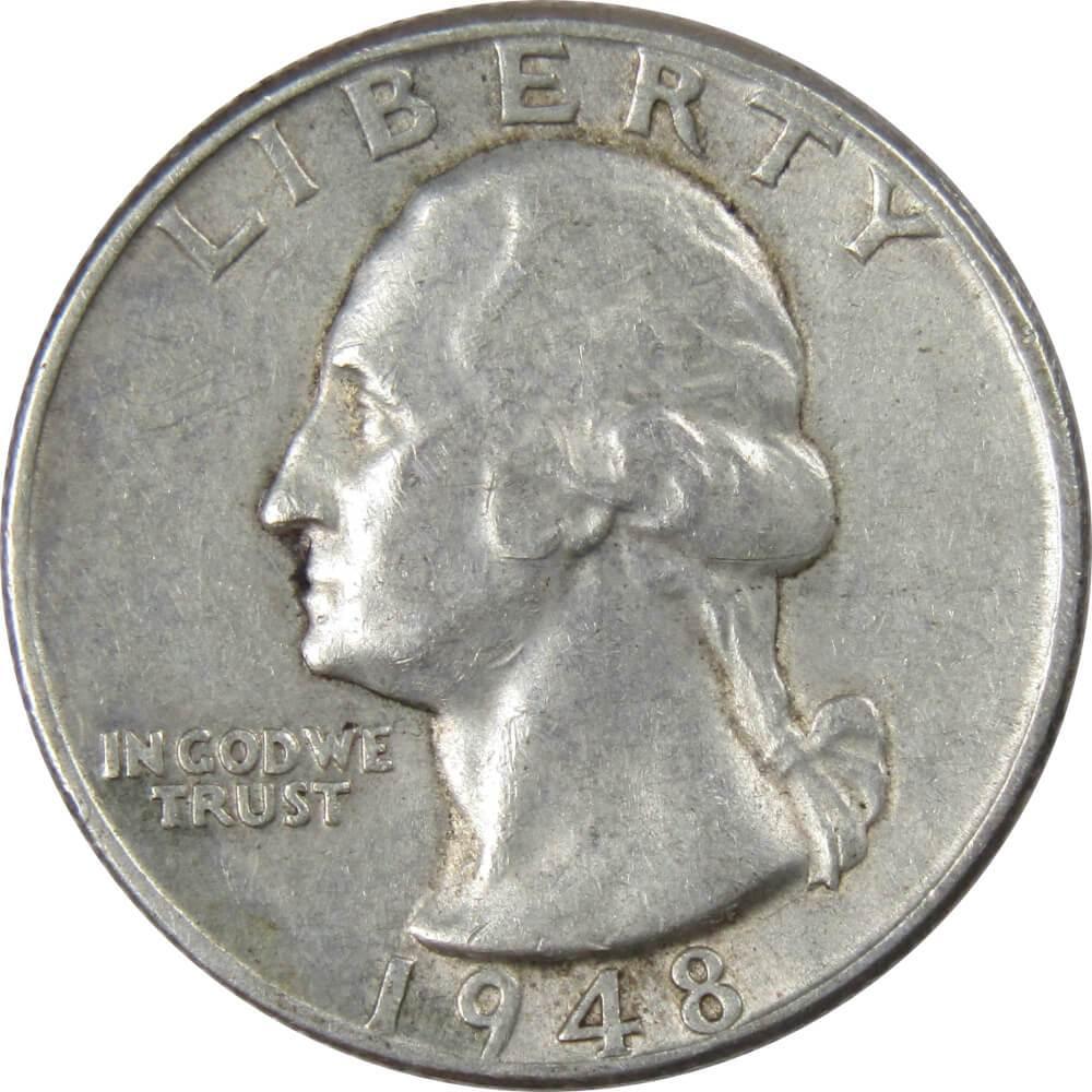 1948 Washington Quarter XF EF Extremely Fine 90% Silver 25c US Coin Collectible