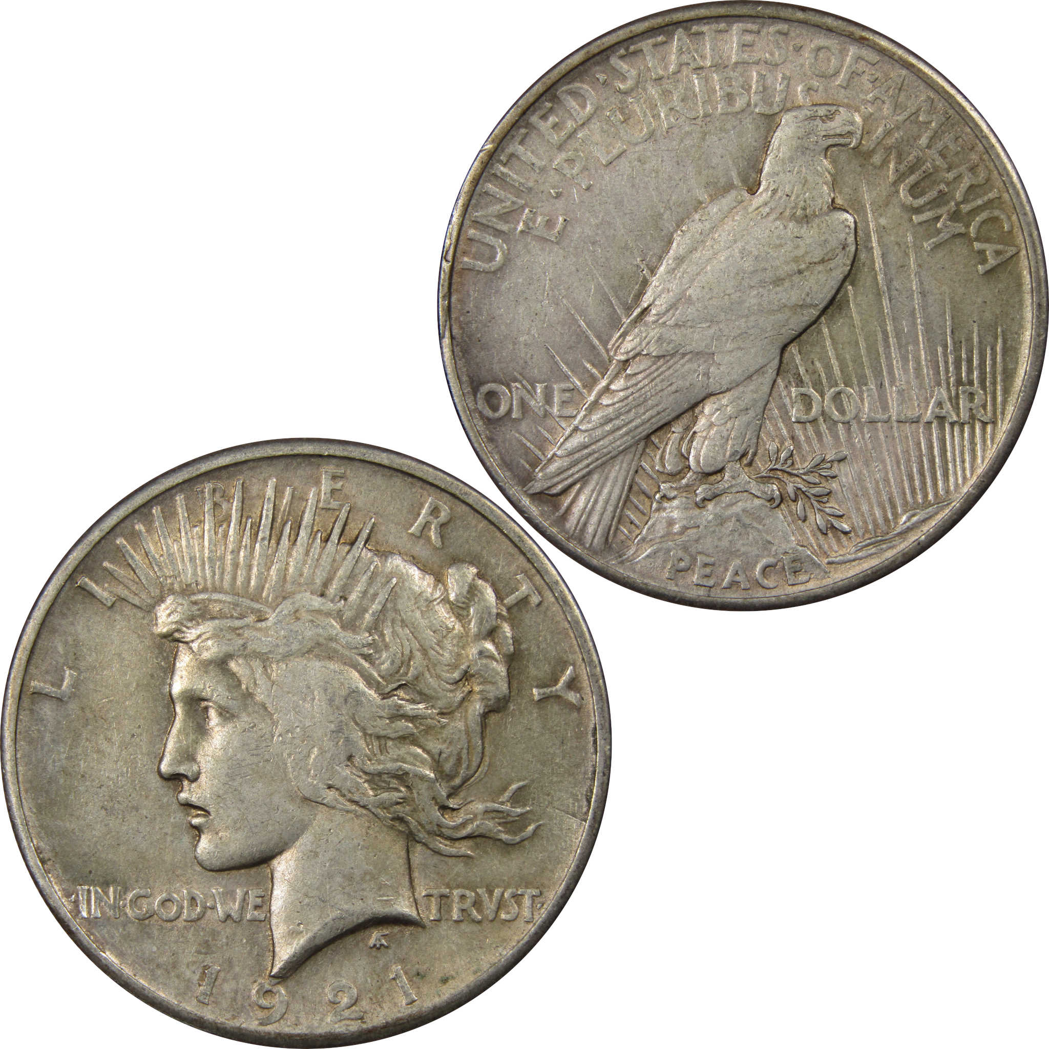 1921 High Relief Peace Dollar XF EF Extremely Fine Silver $1 SKU:I1154