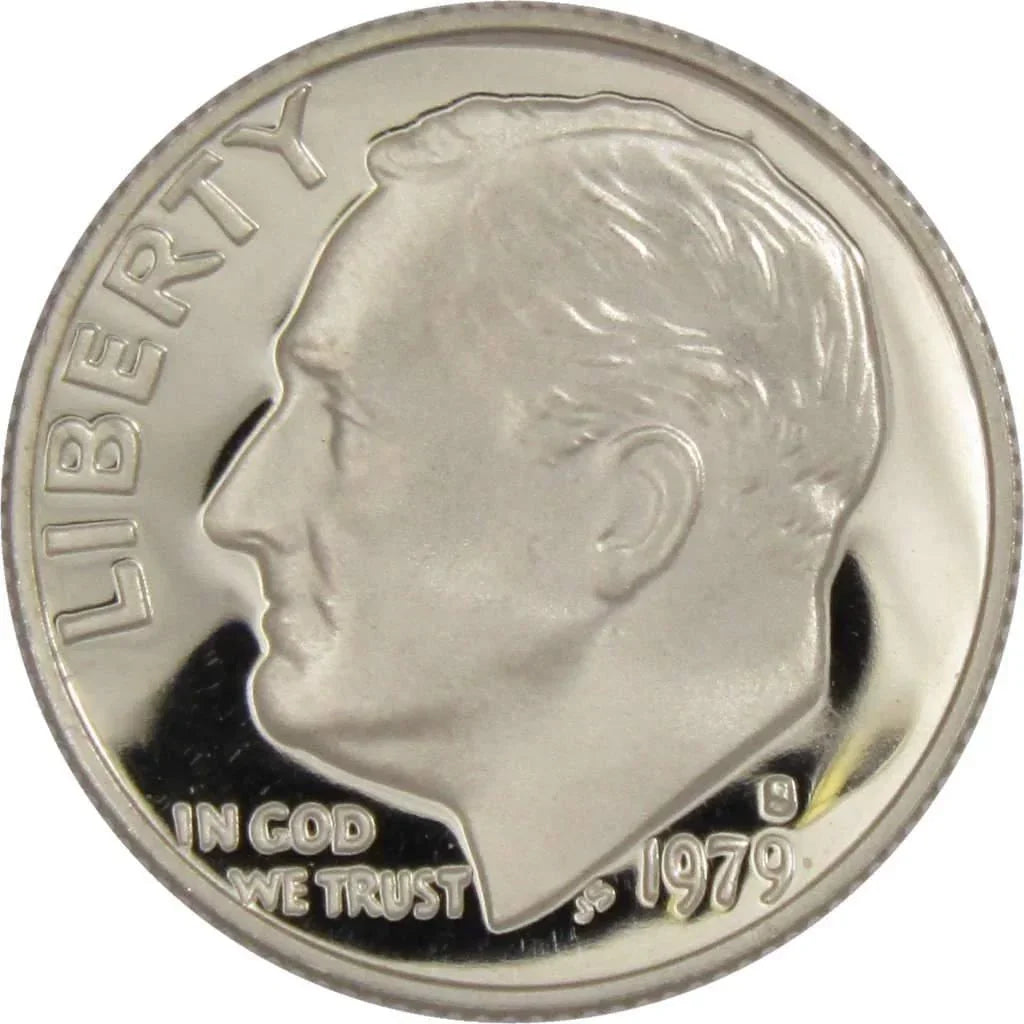 1979 S Type 1 Filled S Roosevelt Dime Choice Proof 10c US Coin Collectible