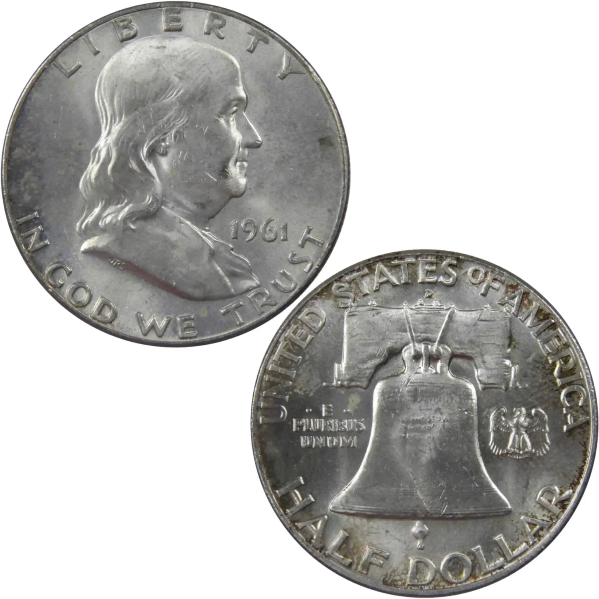 1961 D Franklin Half Dollar BU Uncirculated Mint State 90% Silver 50c US Coin