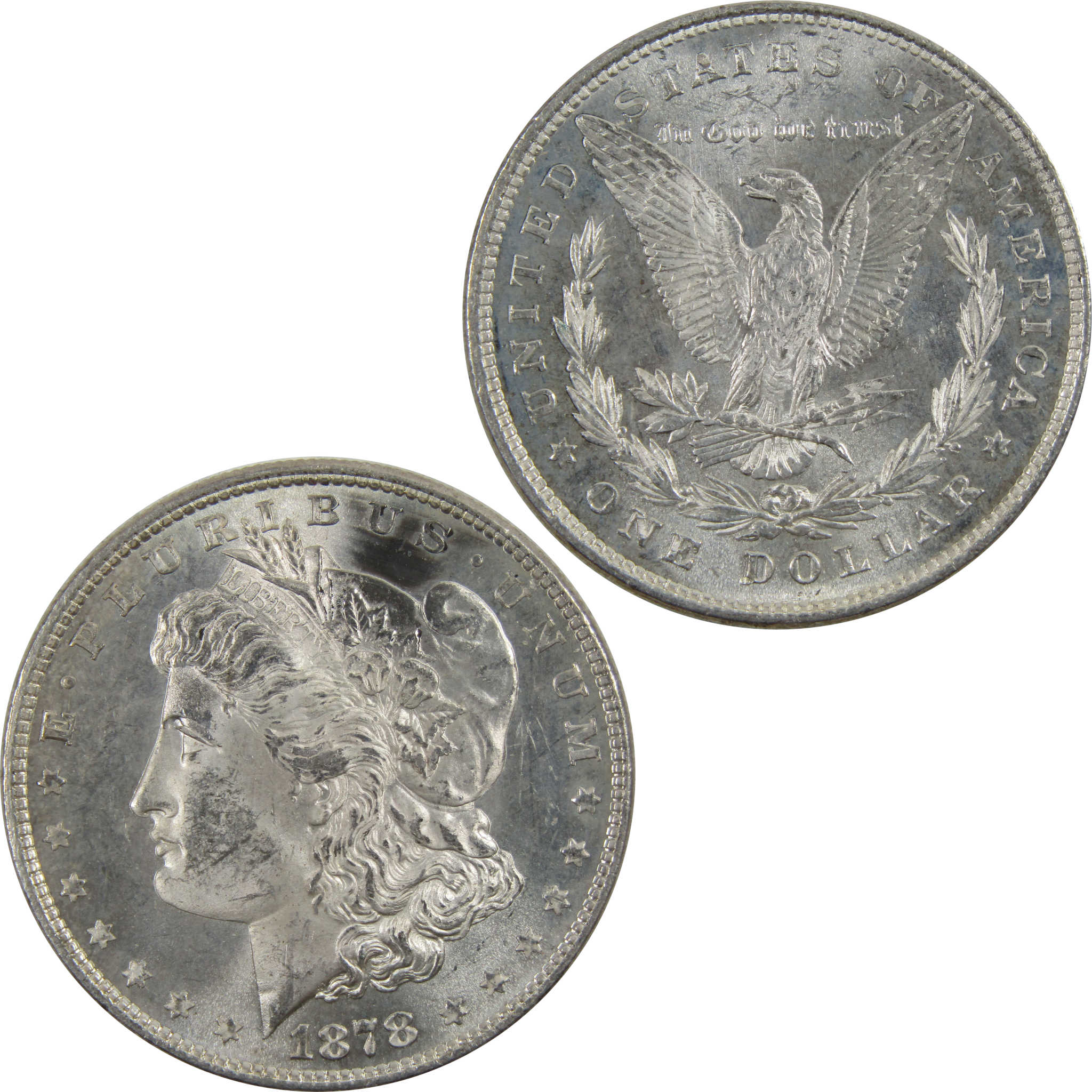 1878 8TF Morgan Dollar Uncirculated Details 90% Silver $1 SKU:I4942 - Morgan coin - Morgan silver dollar - Morgan silver dollar for sale - Profile Coins & Collectibles